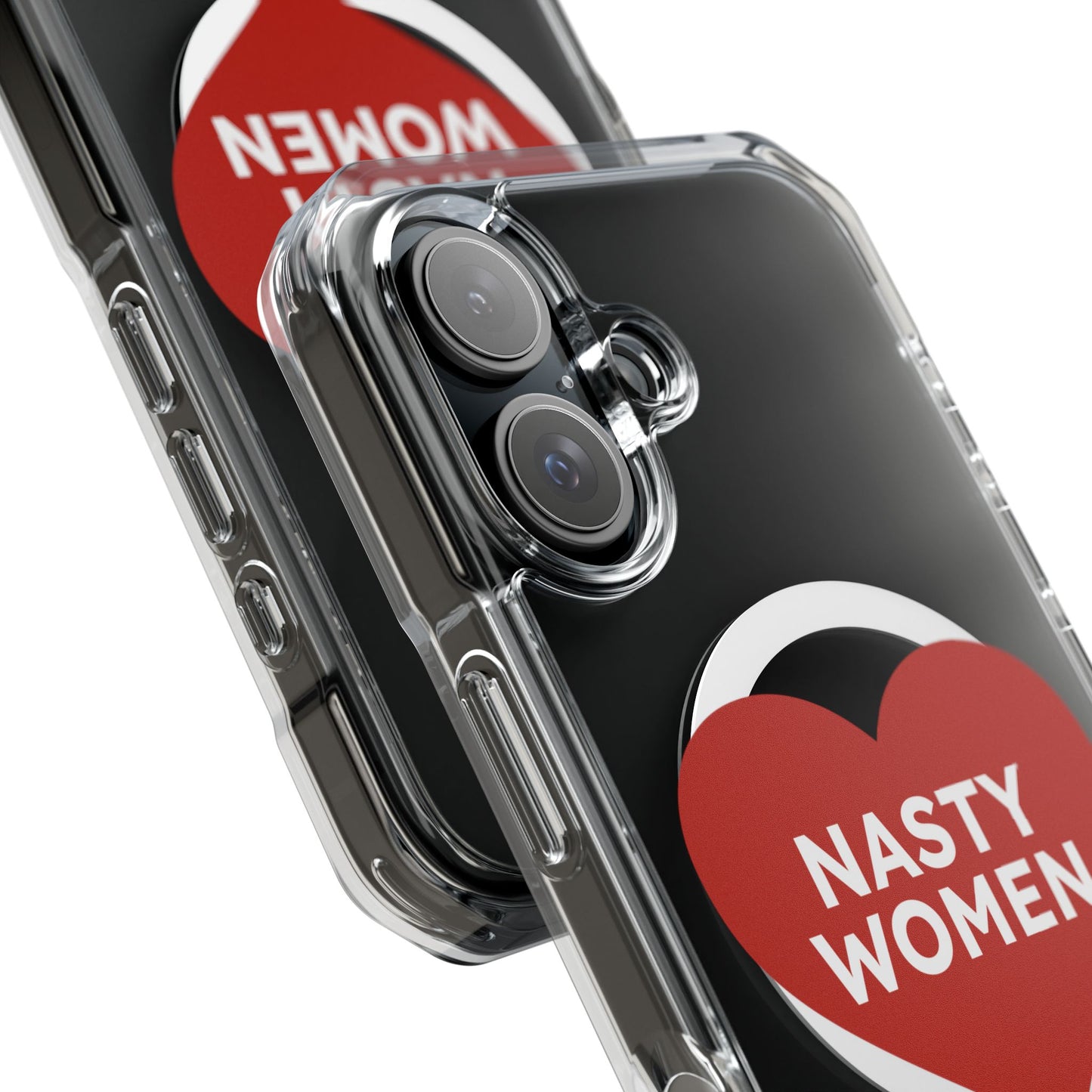 Nasty Women Heart Magnetic Clear Impact cases