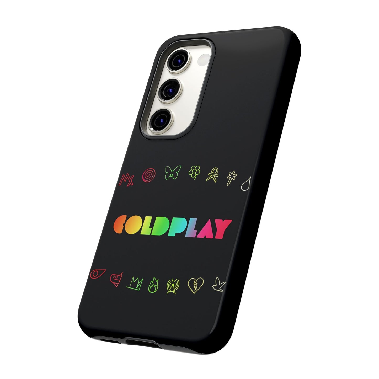 Premium Tough Case for Samsung S21 to S25 Ultra Showcasing Coldplay’s Signage