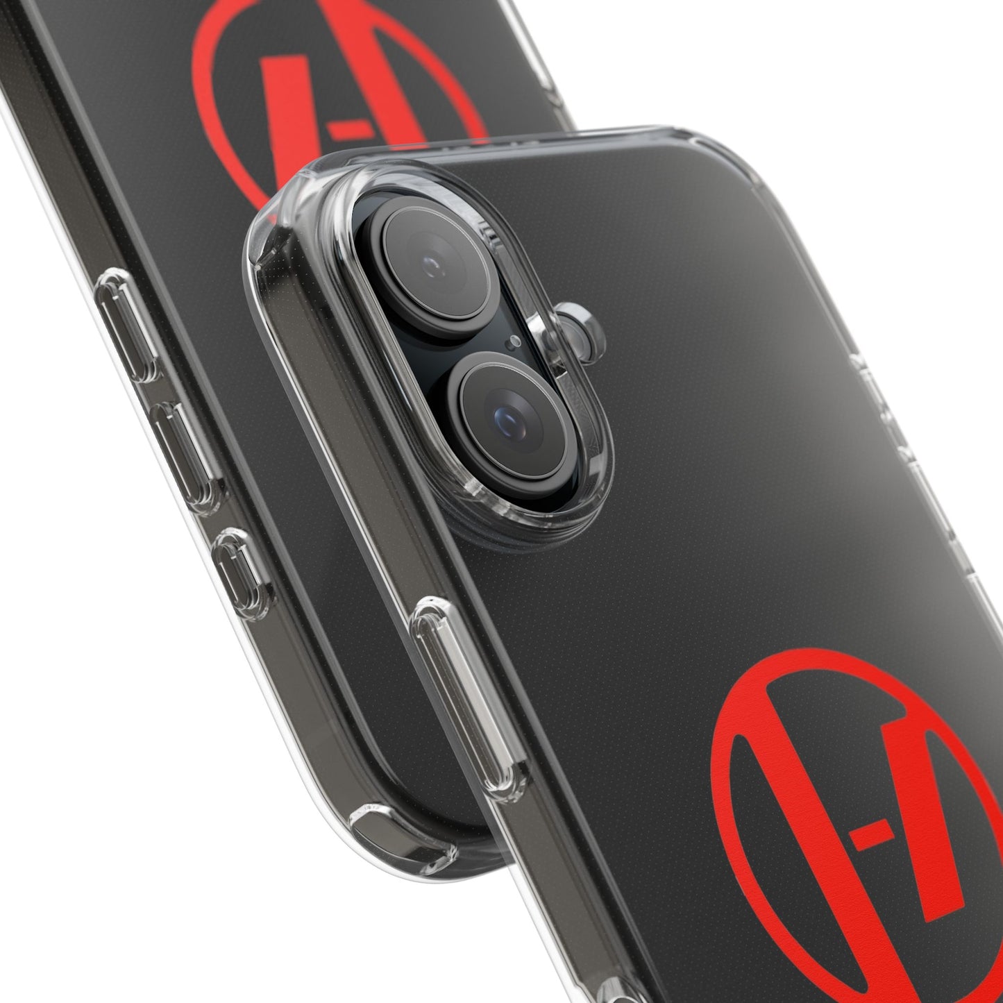 Crimson Orbit Clear Case