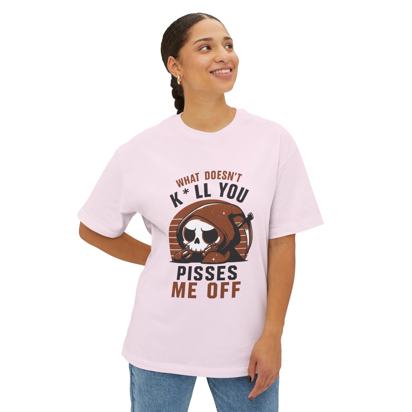 Oversized boxy Tee – Snazzy Piss Me off Edition