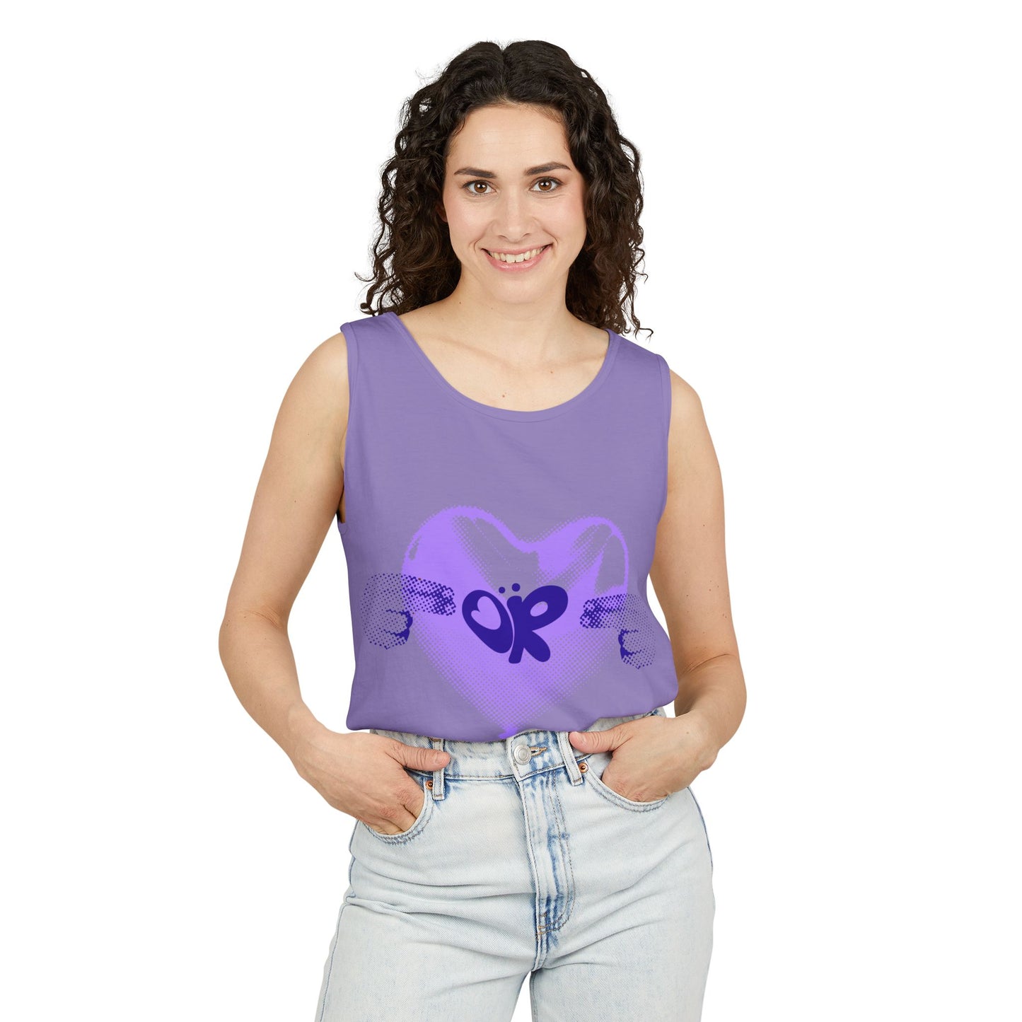 Heart Balloon OR Pop Art-Dyed Tank Top
