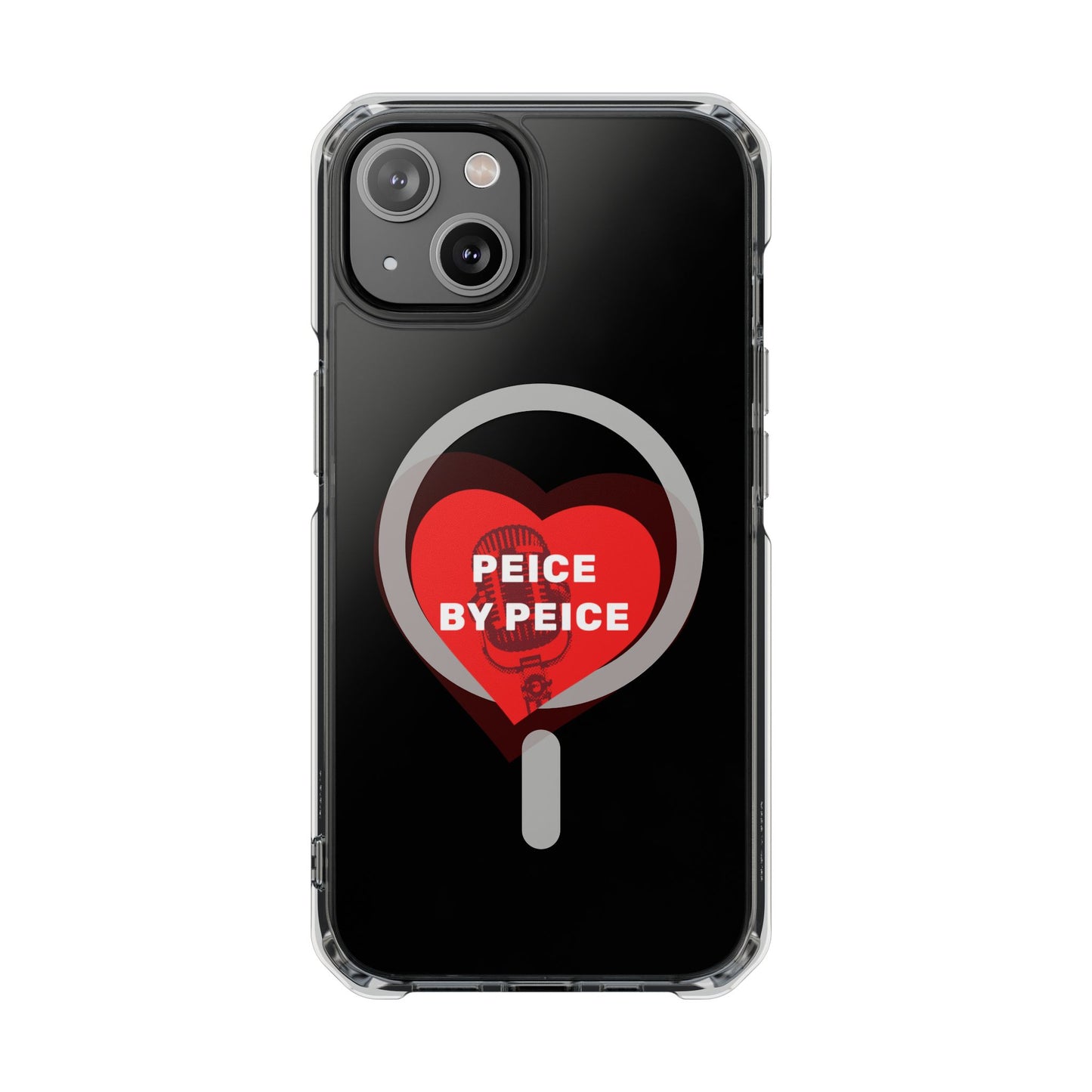 Piece by Piece Mic Drop Magnetic clear Impact Case