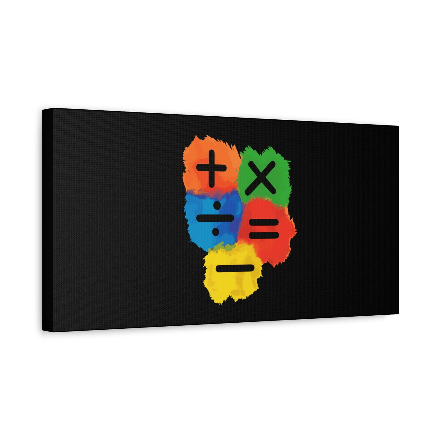 Orange Equals Symbol Matte Canvas