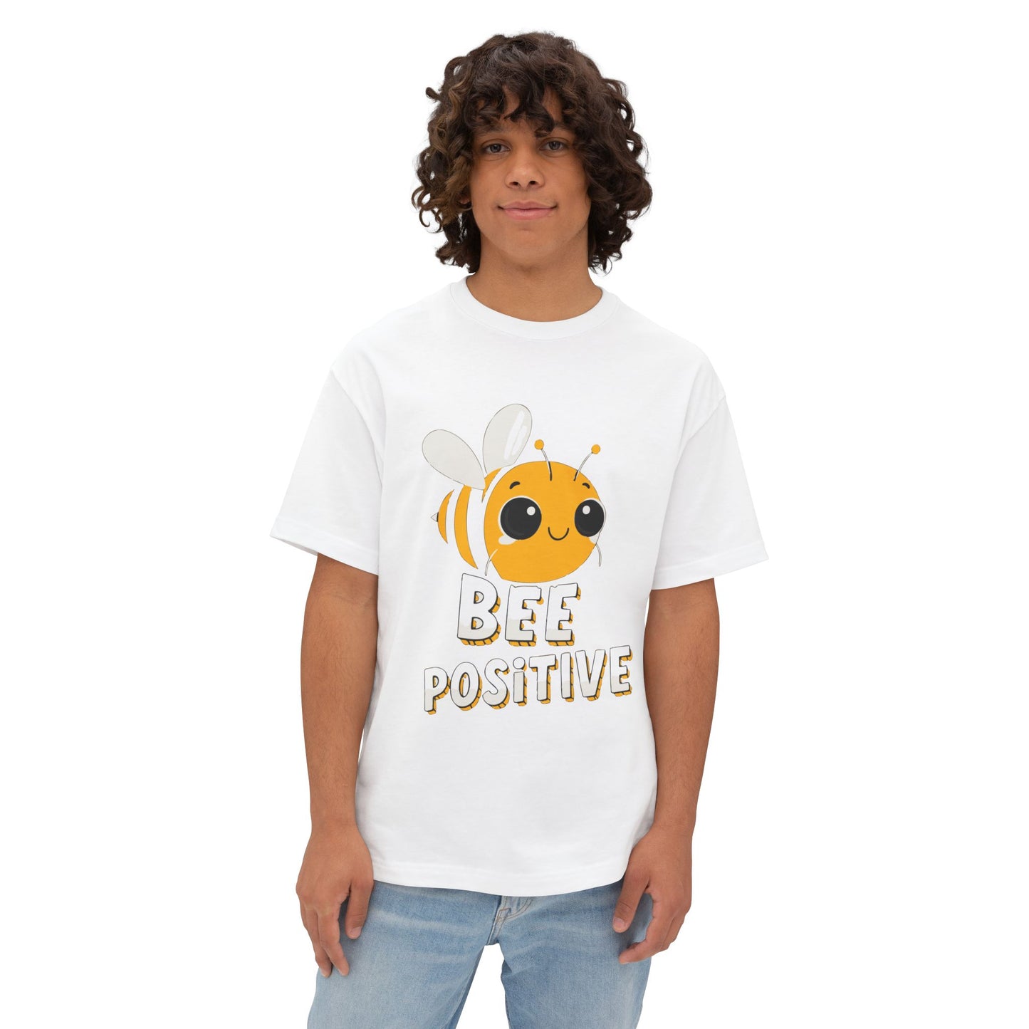 Oversized boxy Tee – Snazzy Bee positive Edition