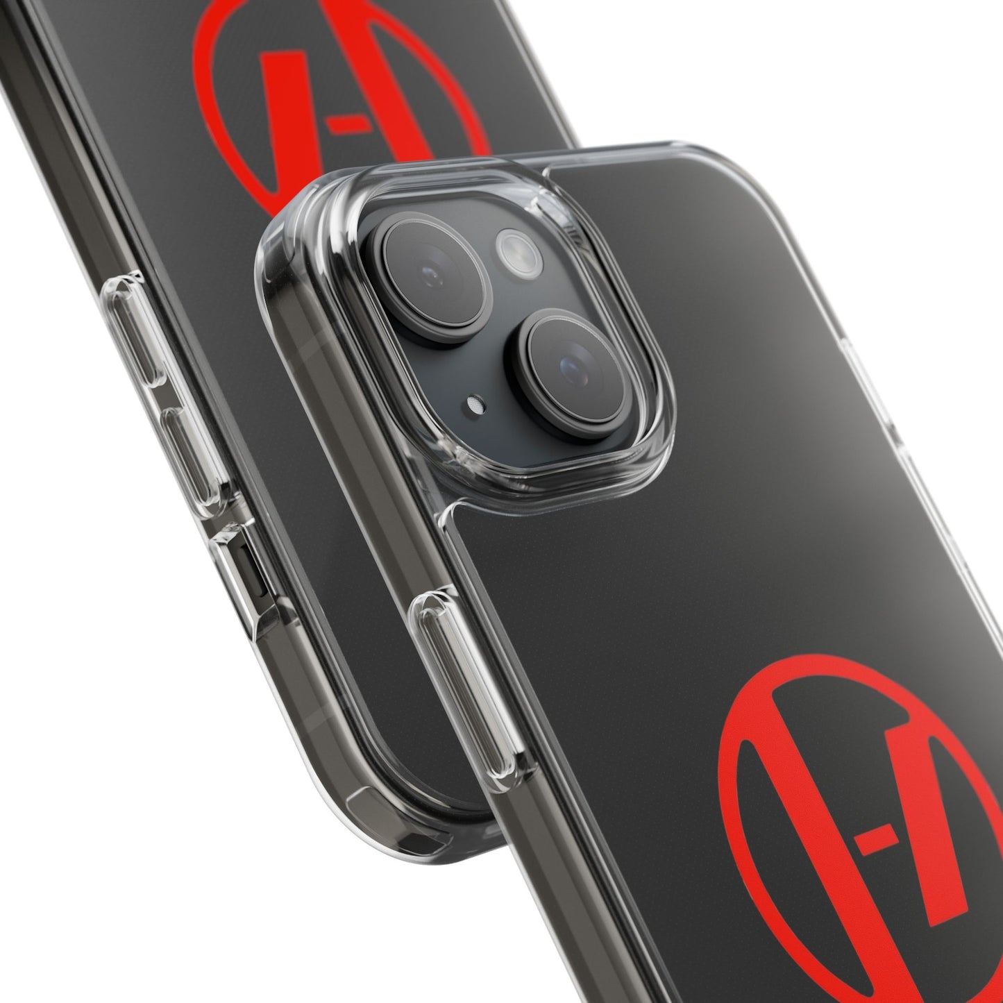 Crimson Orbit Clear Case
