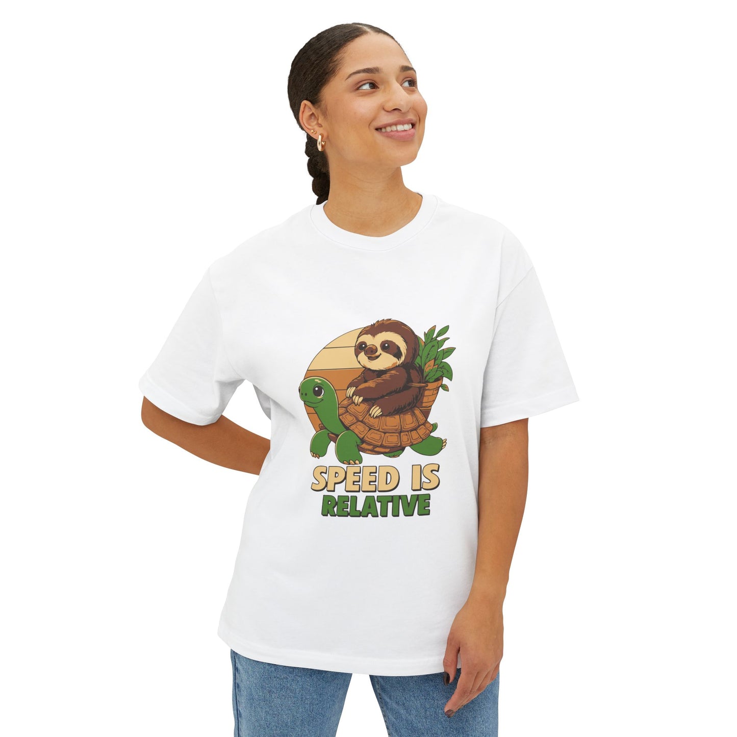 Oversized boxy Tee – Snazzy Speed Edition