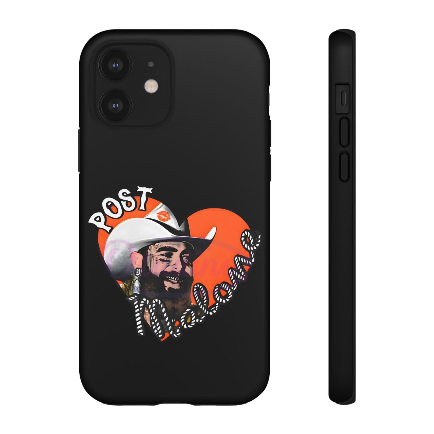 Tough iPhone Case (12–16 Pro Max) – Post Malone Heart Design