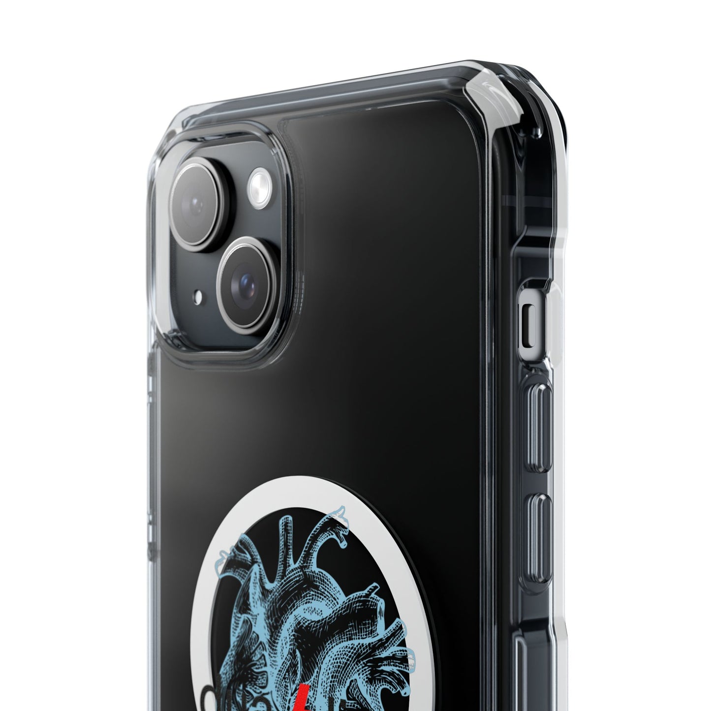 Electro Heart Illustration Magnetic Clear Impact case