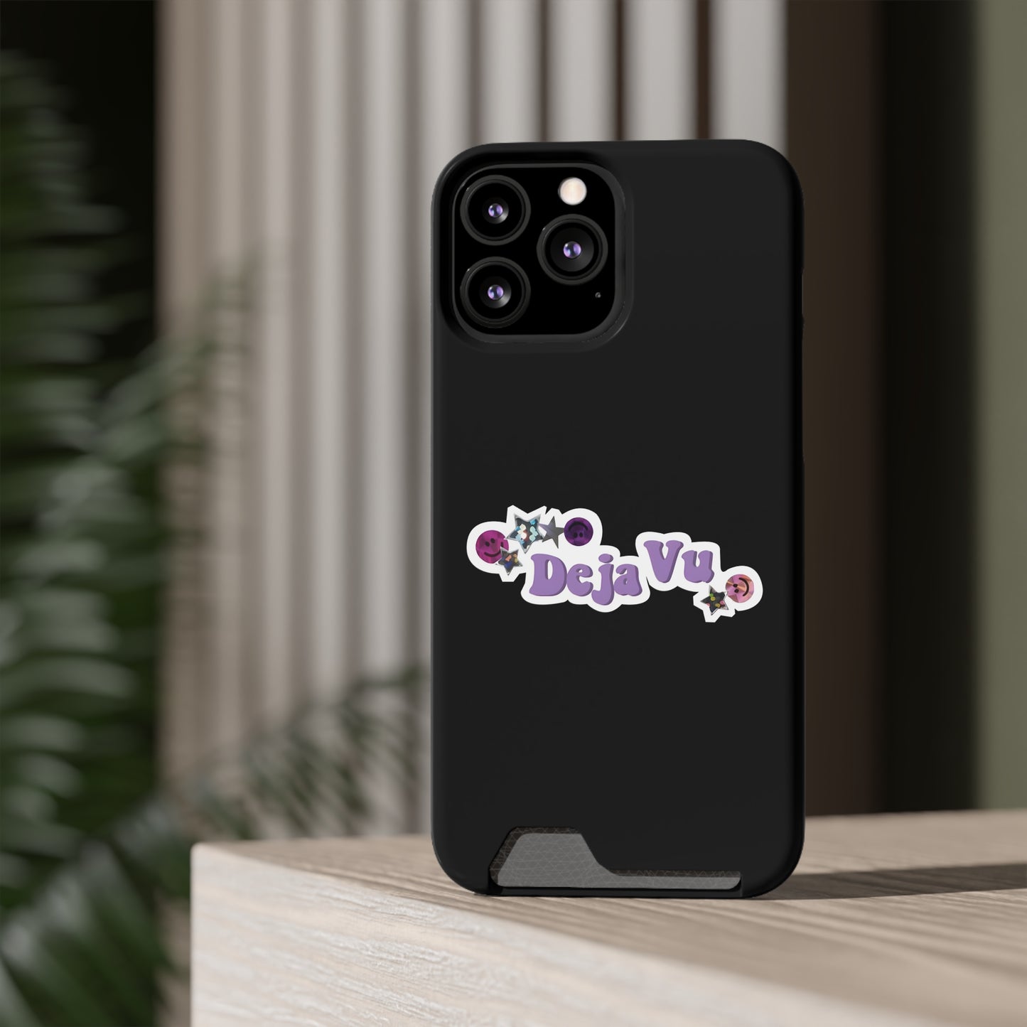 Phone Case + Card Holder For Iphone 13 – Olivia Rodrigo Deja Vu | Black Edition
