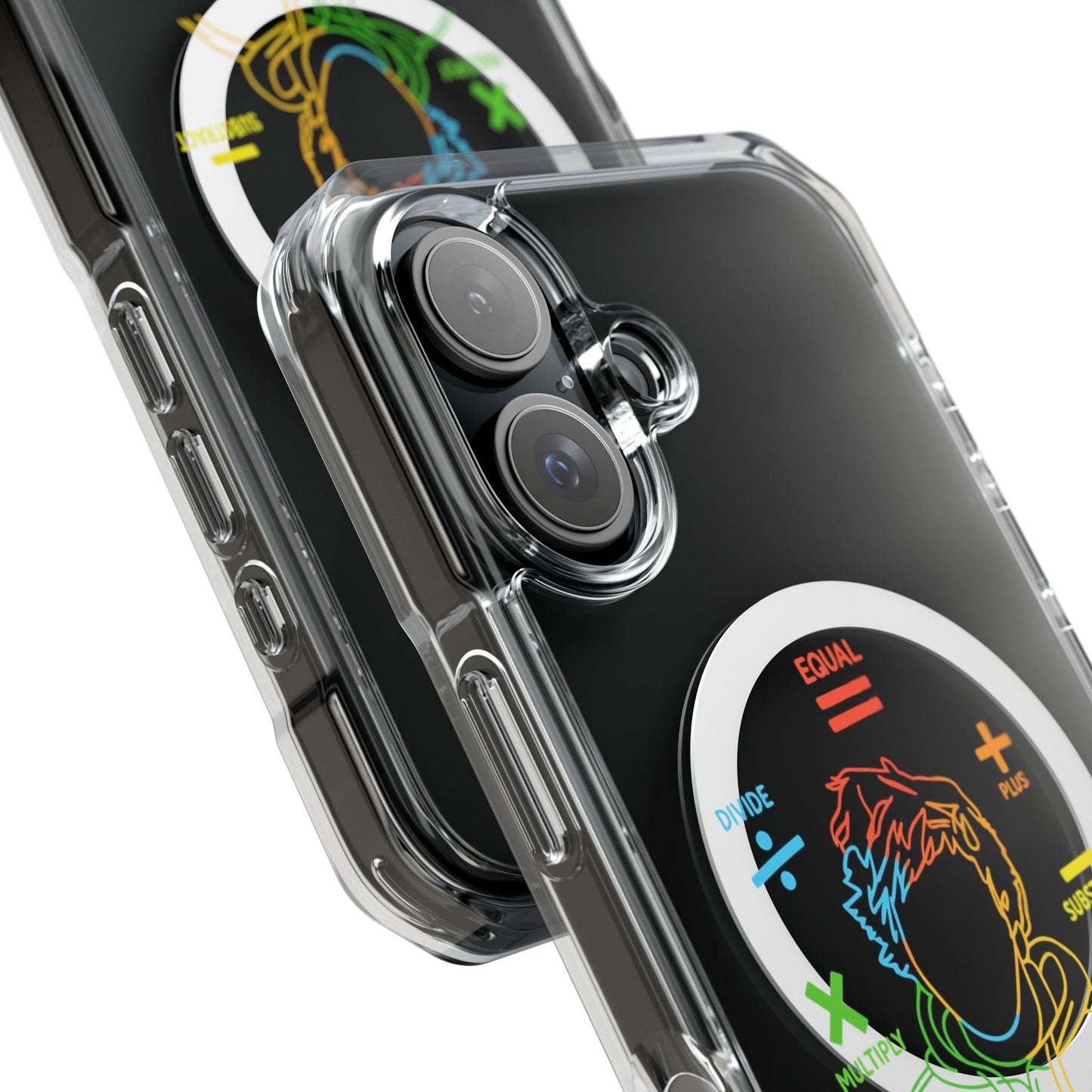 Minimalist Divide Symbol with Brush Magnetic Clear Impact Case