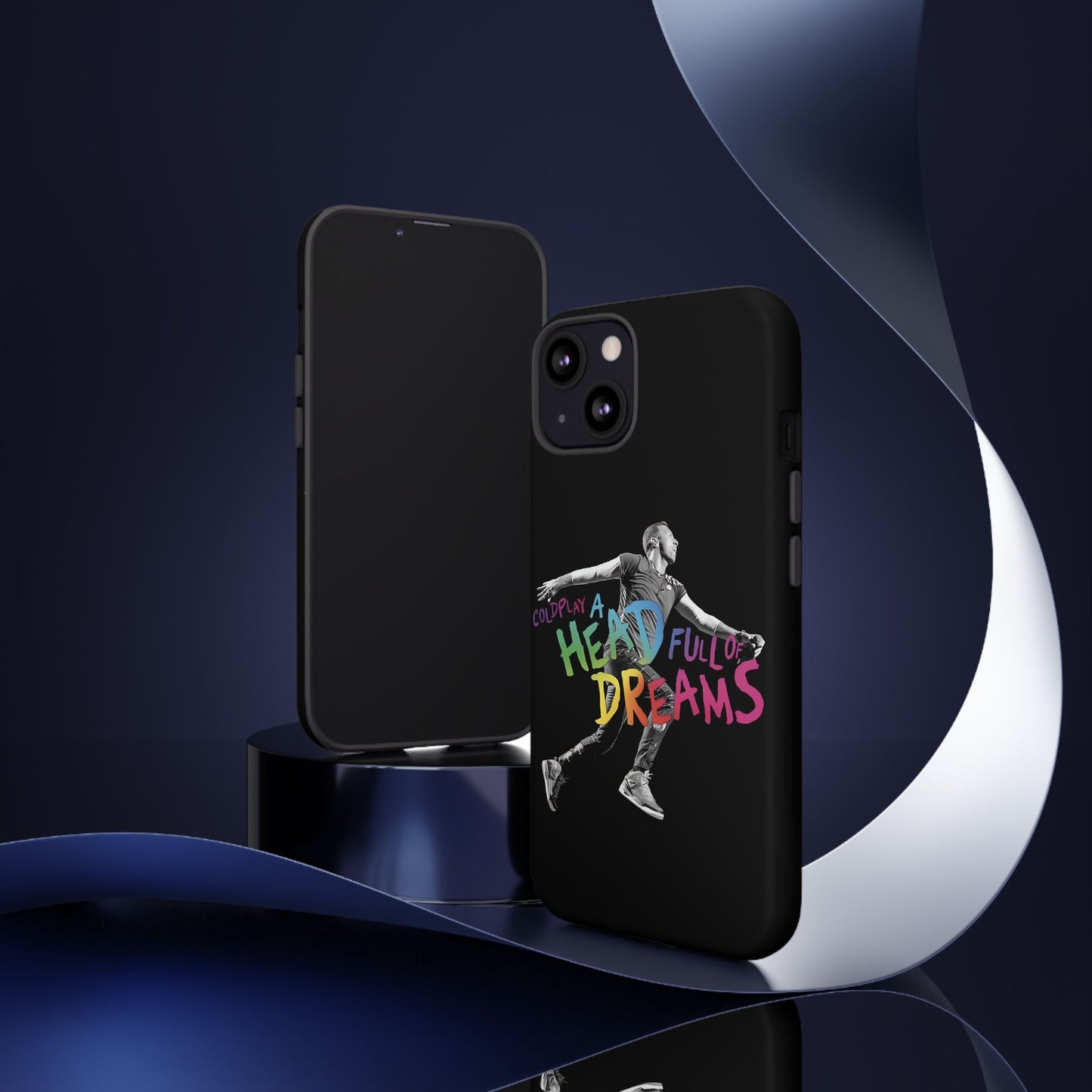 Premium Tough Case for iPhone 12 to 16 Pro Max Showcasing Coldplay A Head Full of Dreams Chris