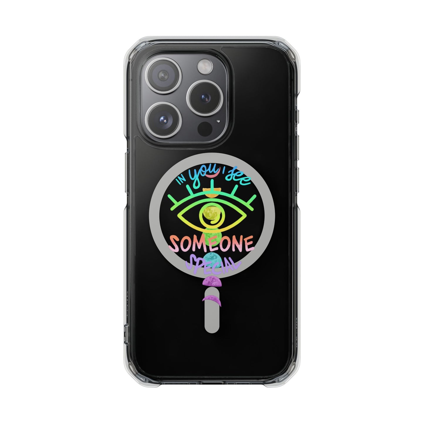 Rainbow Lunar Phases Magnetic Clear Impact case