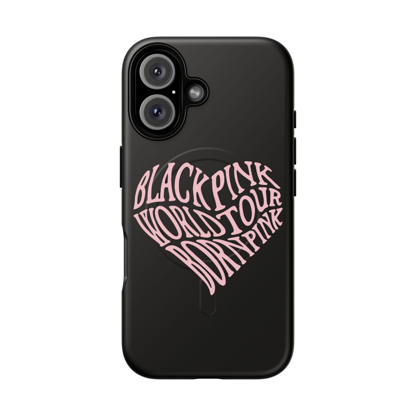 Iphone Born Pink Heart Typography - Tough Magnetic Phone Case