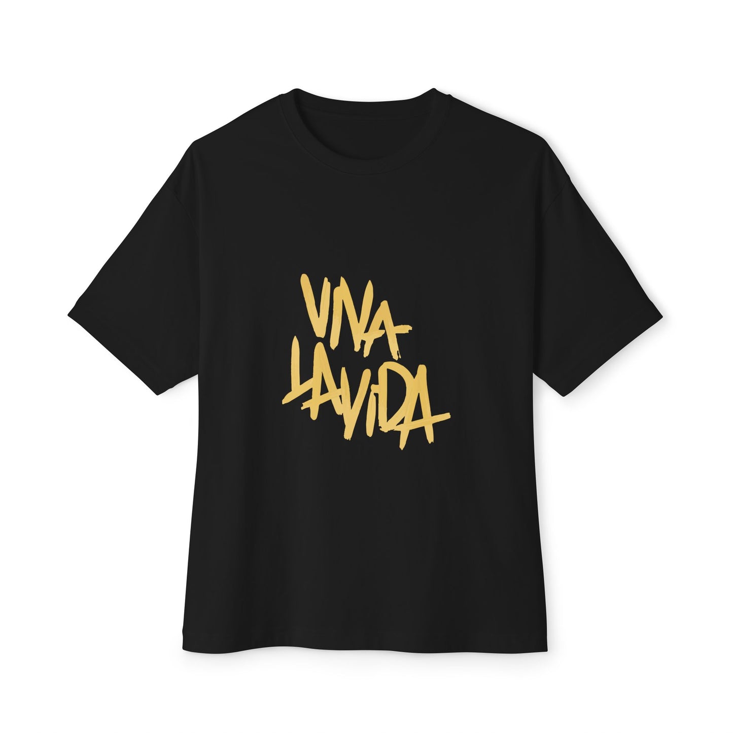 Golden Brush Script Unisex Oversized Boxy Tee