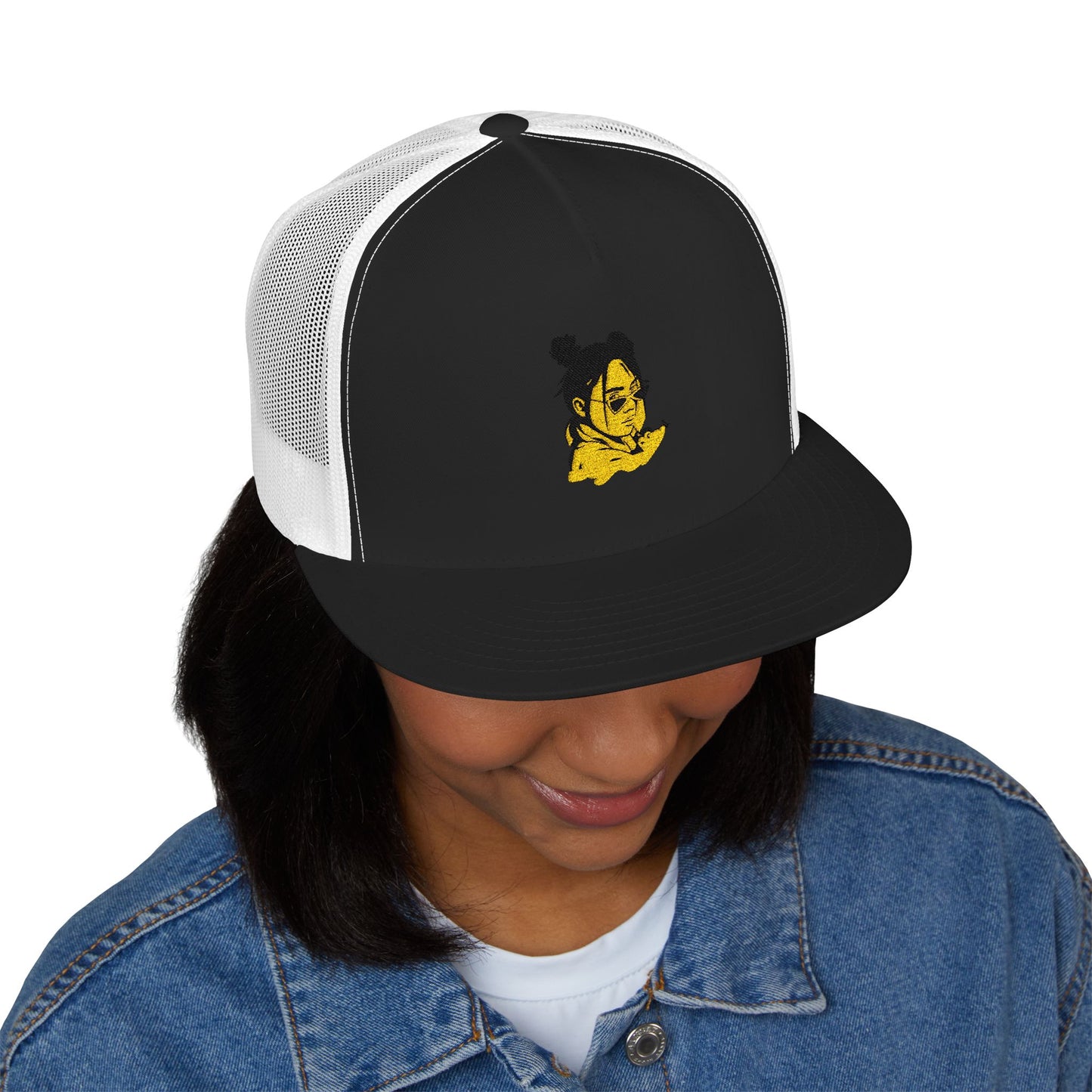 Neon Mood Portrait Trucker Cap