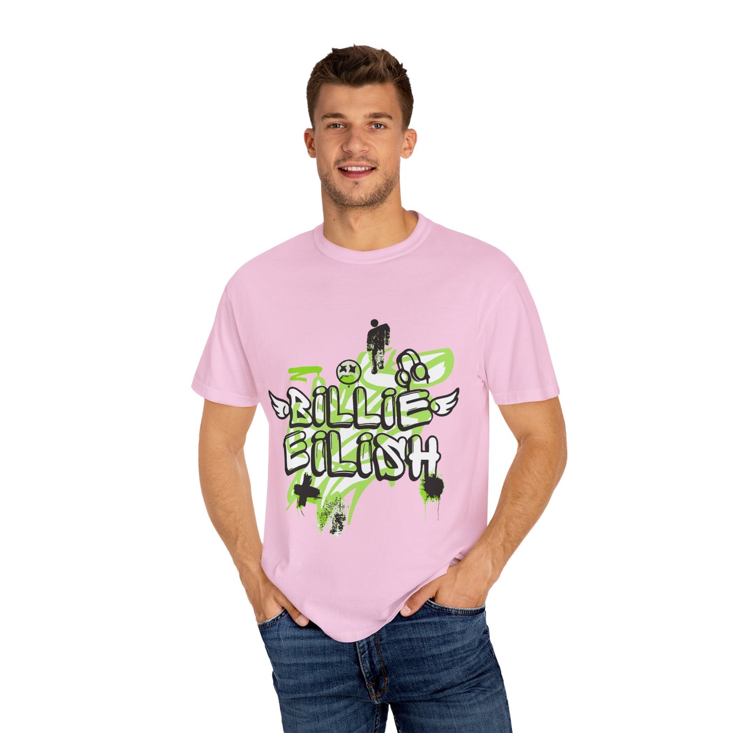 Grunge Angel Graffiti Unisex Dyed T-shirt