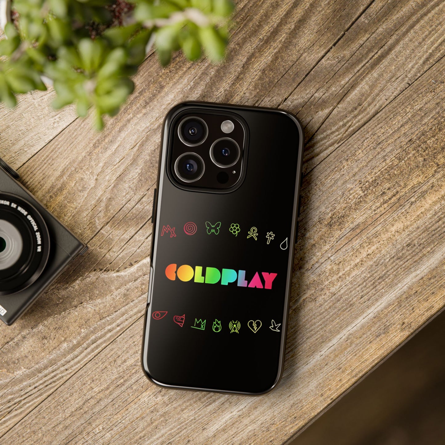 Premium Tough Case for iPhone 12 to 16 Pro Max Showcasing Coldplay’s Signage