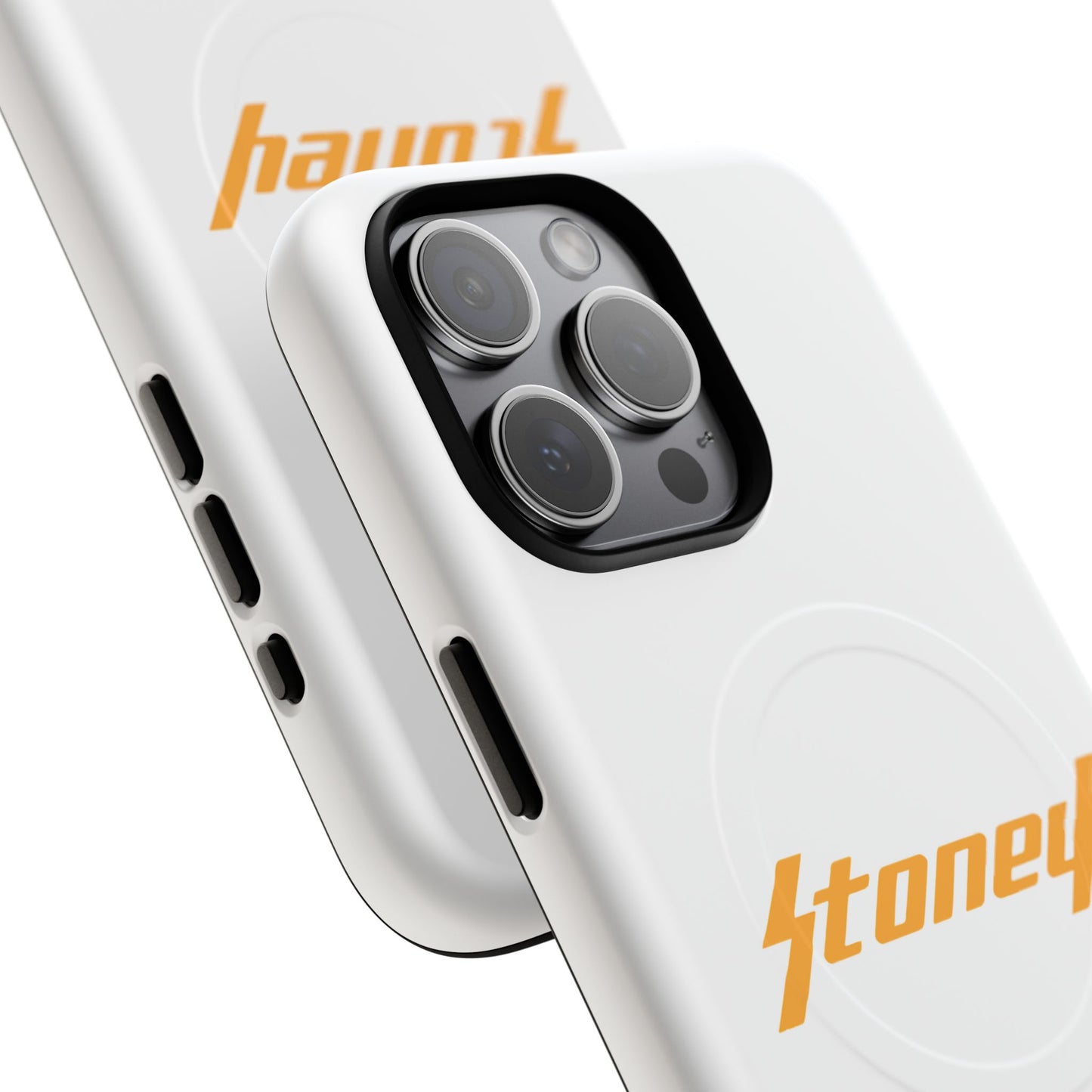 Orange Lightning Text Logo Tough Magnetic Case