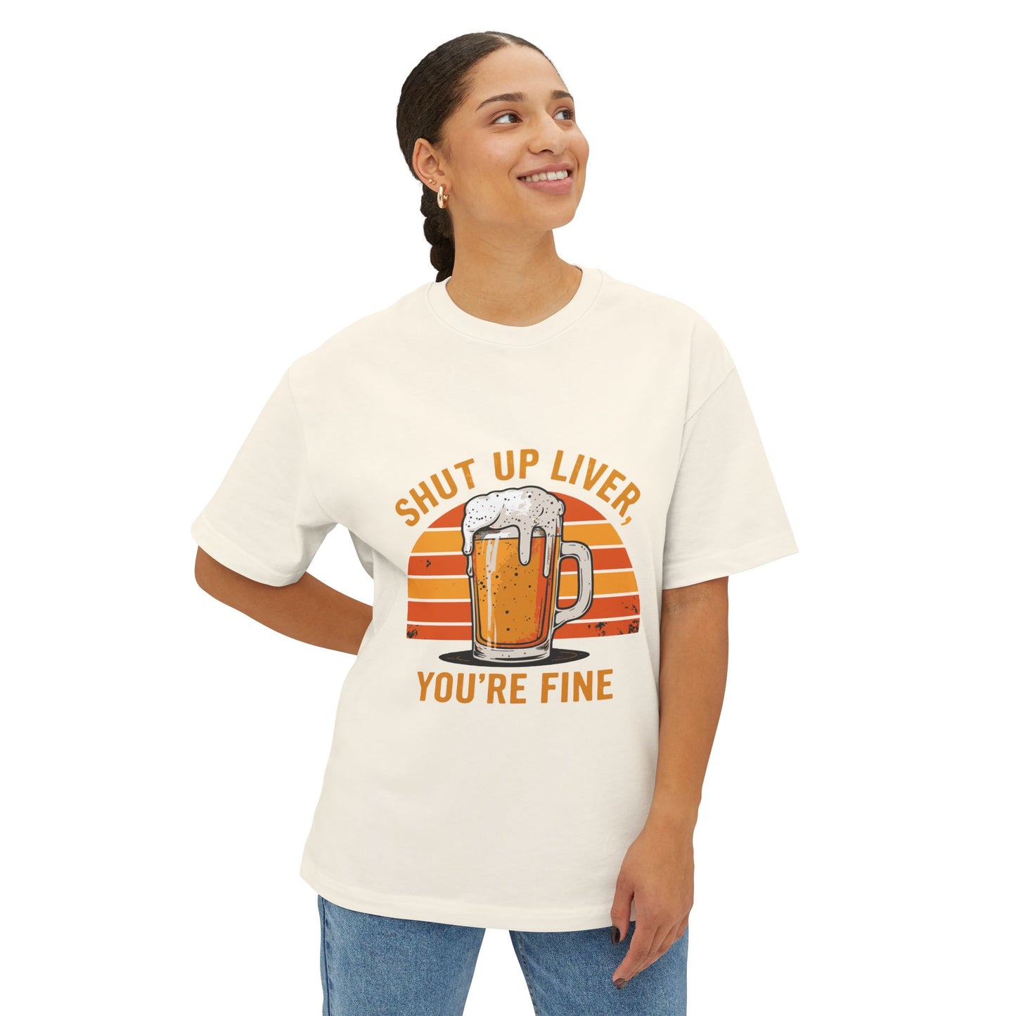 Oversized boxy Tee – Snazzy You're fine Edition