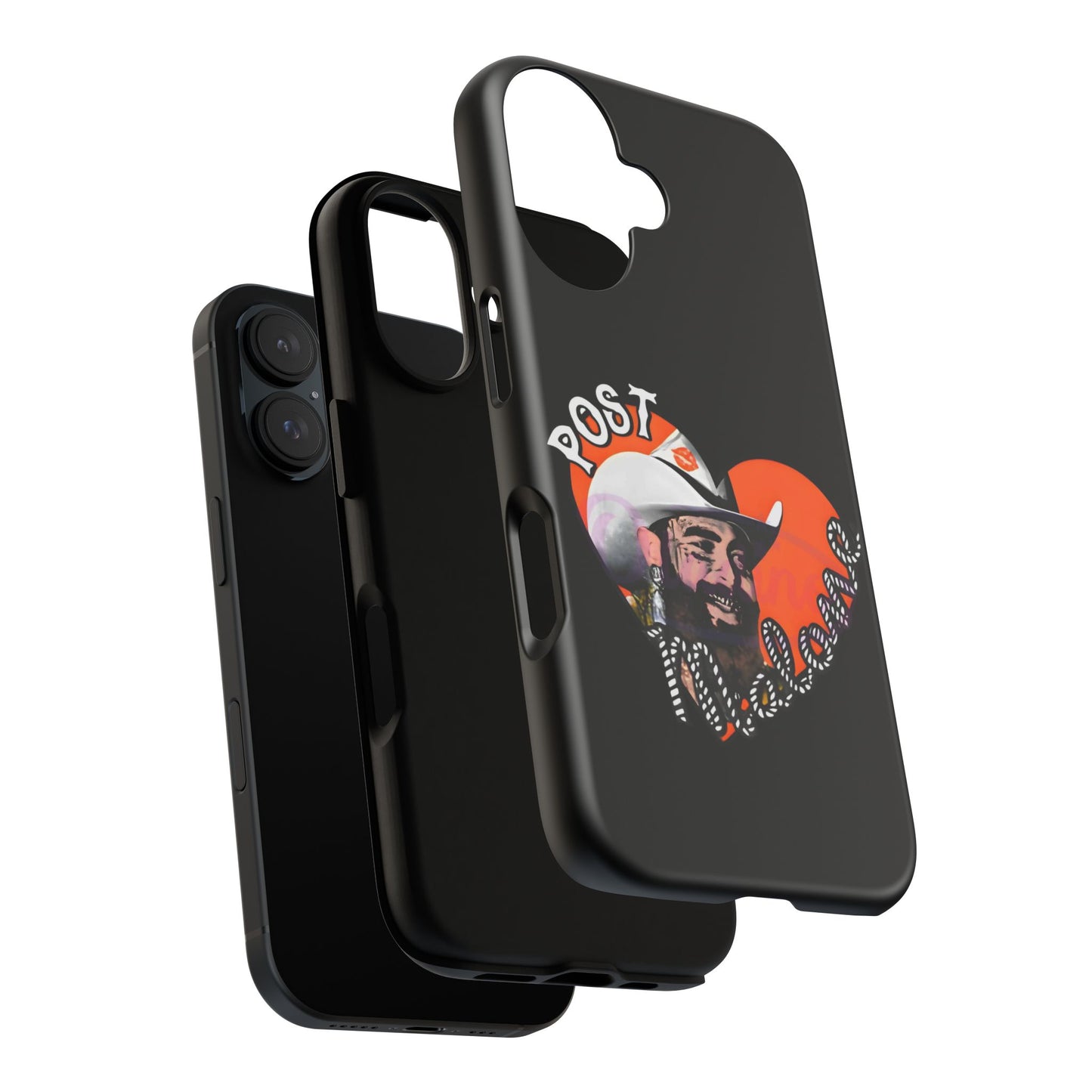 Tough iPhone Case (12–16 Pro Max) – Post Malone Heart Design