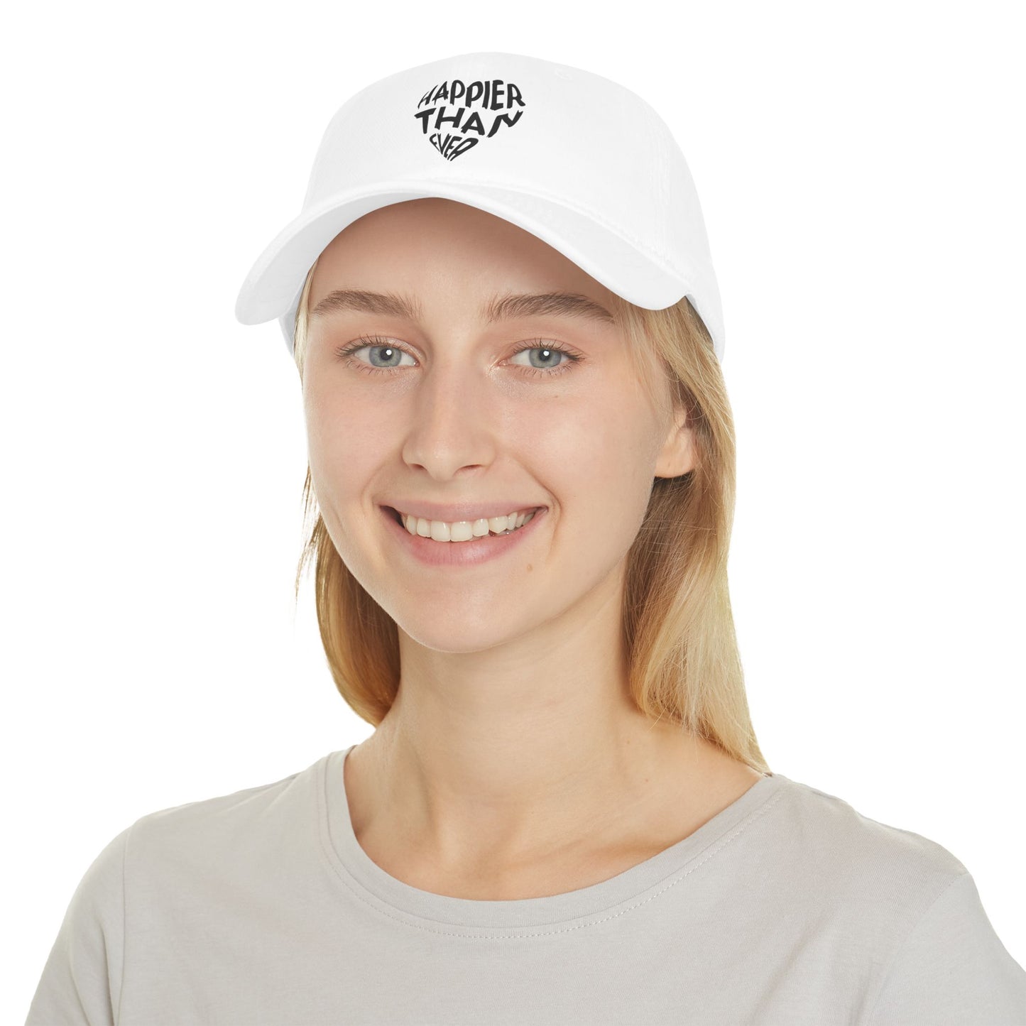 Happier Heart Lettering Baseball Cap