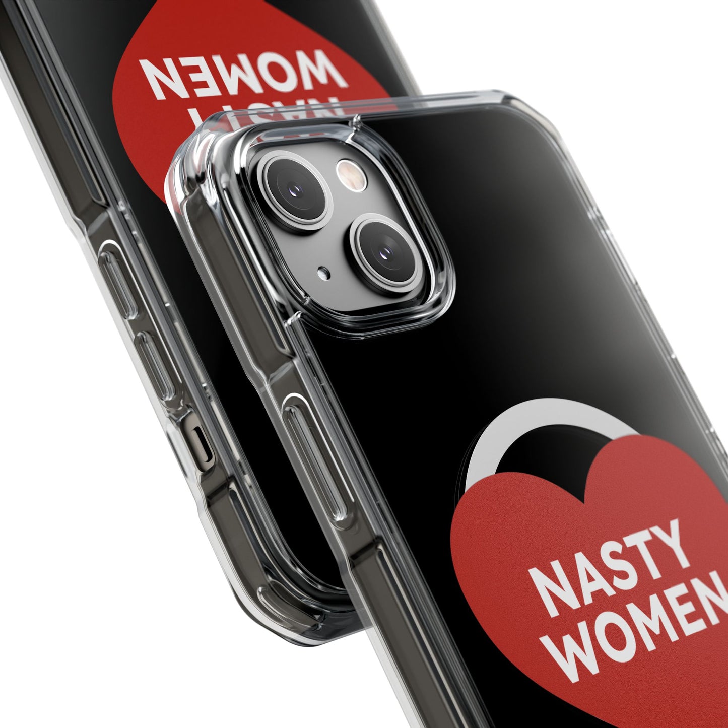 Nasty Women Heart Magnetic Clear Impact cases
