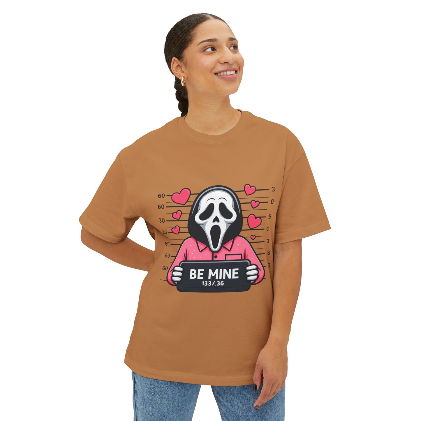 Oversized boxy Tee – Snazzy Be mine Edition