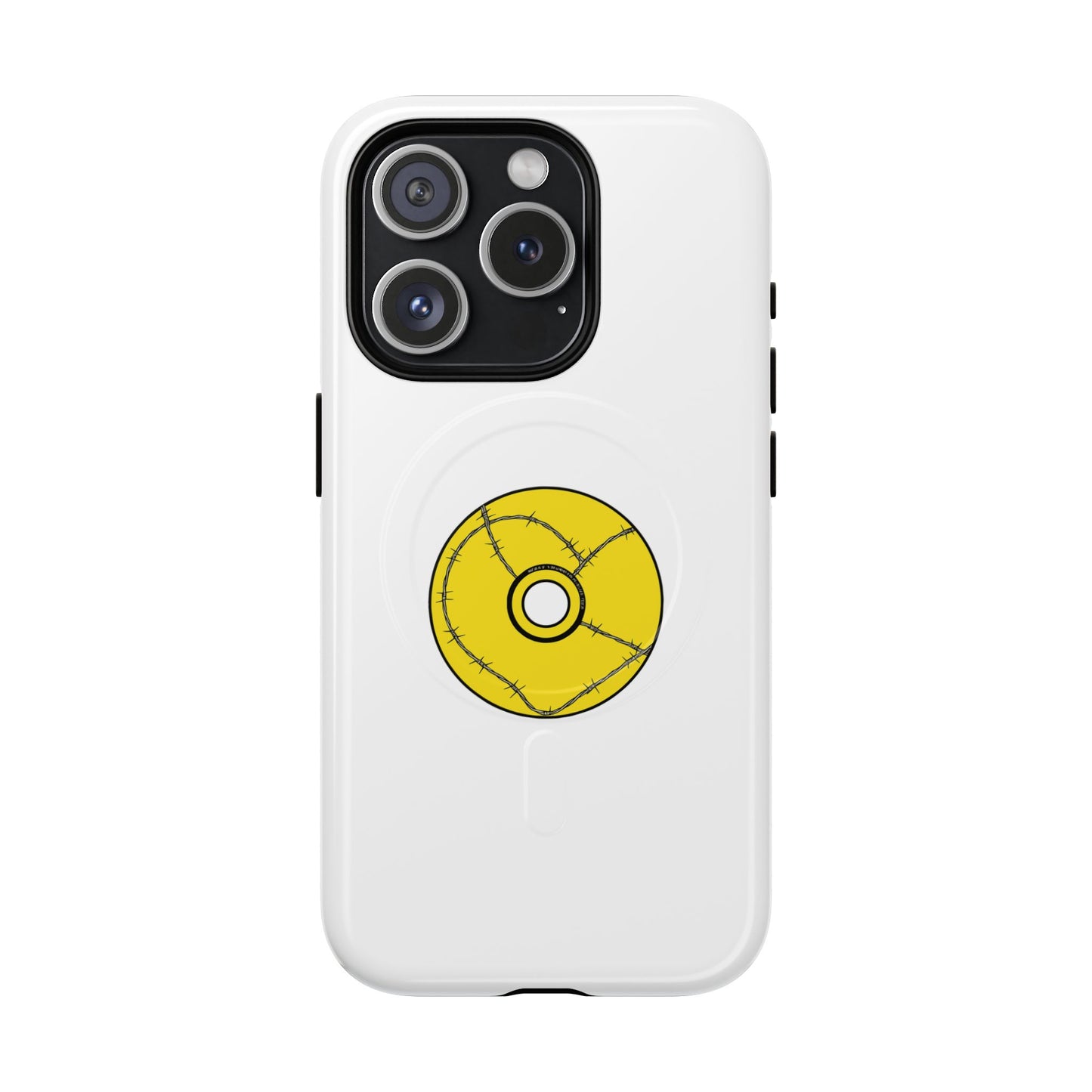 Minimalist Black Disc Outline Tough Magnetic Case