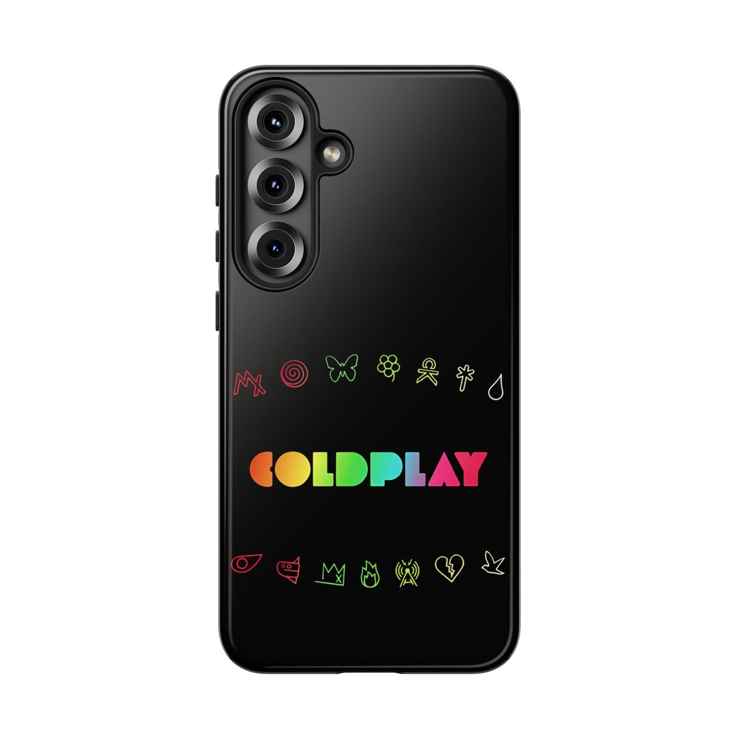 Premium Tough Case for Samsung S21 to S25 Ultra Showcasing Coldplay’s Signage