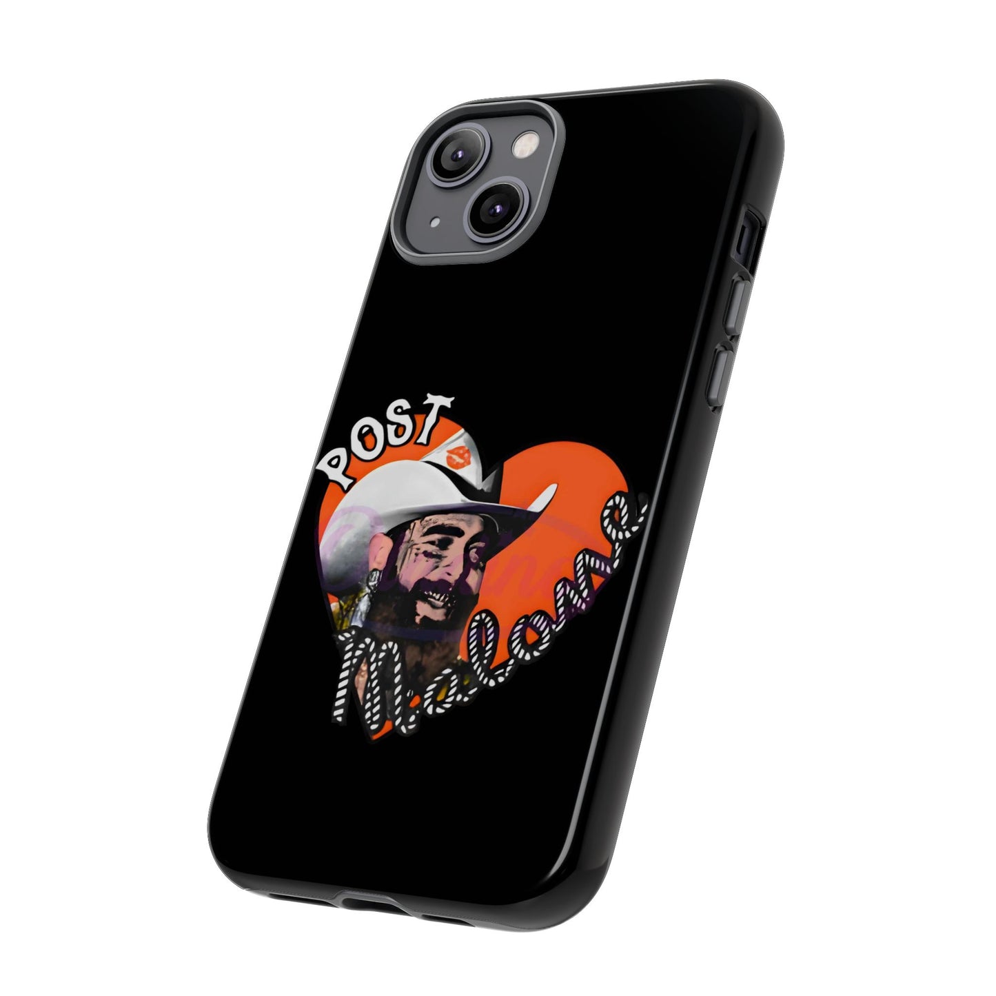 Tough iPhone Case (12–16 Pro Max) – Post Malone Heart Design