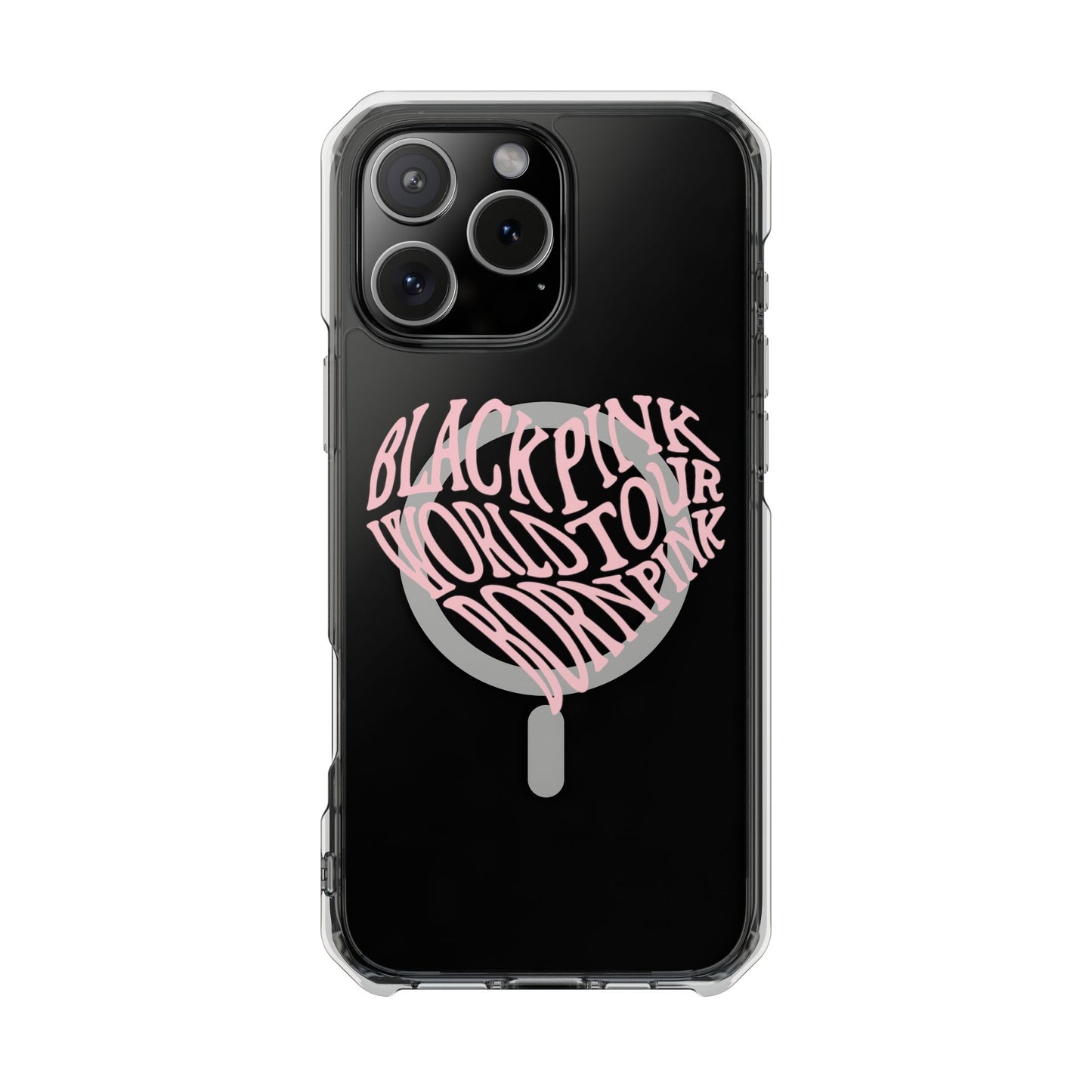 Born Pink Heart Typography - Magnetic Clear Impact Case