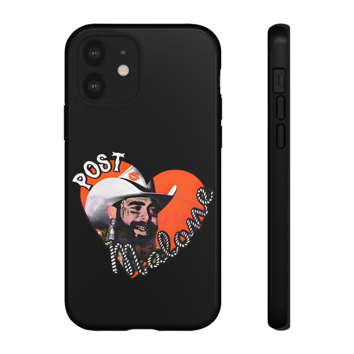 Tough iPhone Case (12–16 Pro Max) – Post Malone Heart Design