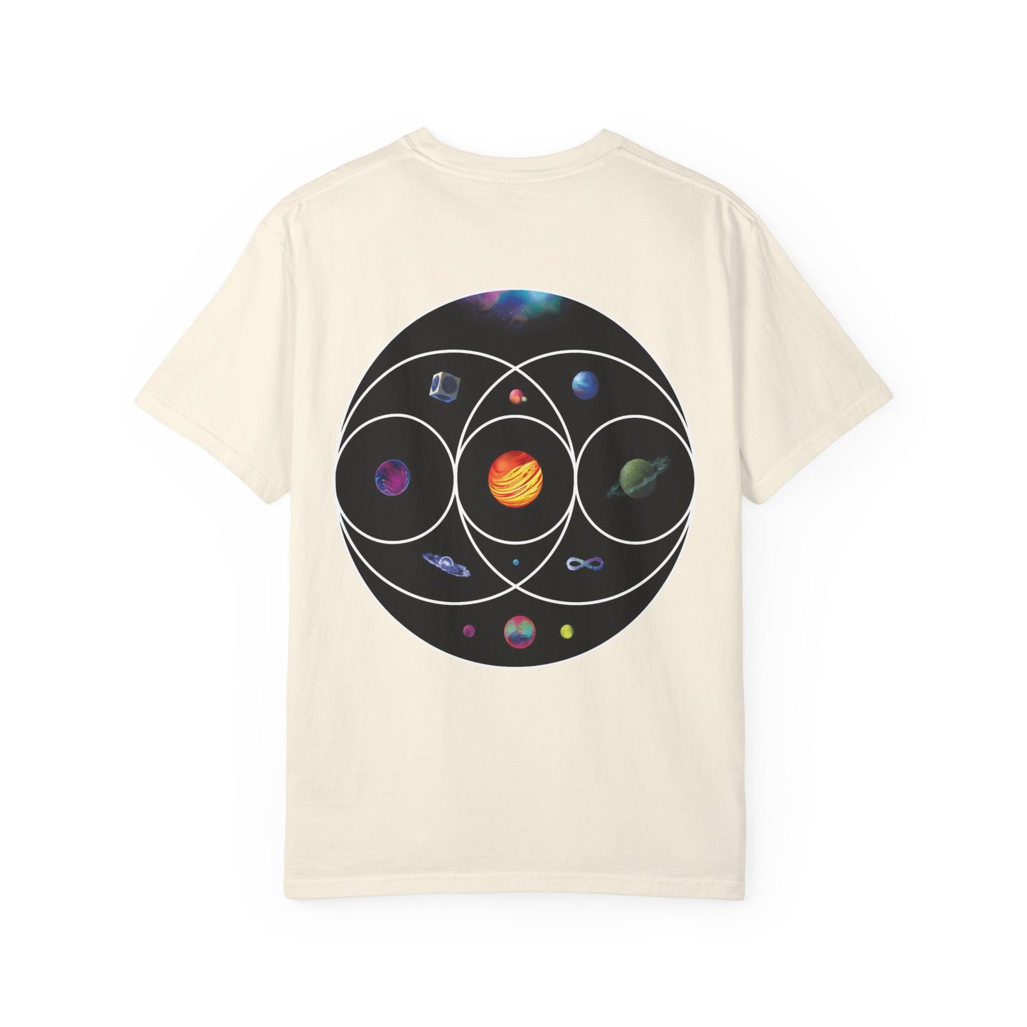 Unisex Garment-Dyed T-Shirt Inspired by Coldplay’s Illustration Concept_B