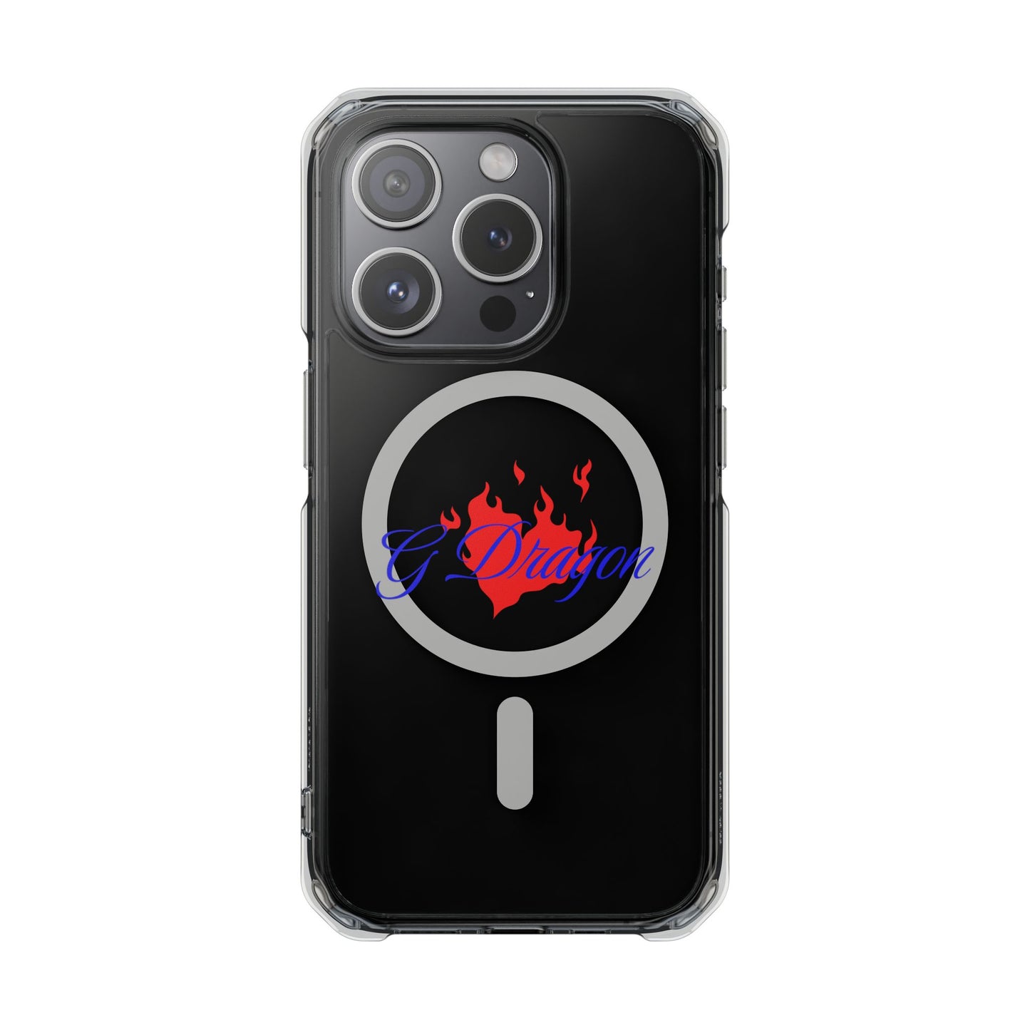 Heart on Fire Bold Script Magnetic Clear Impact Case