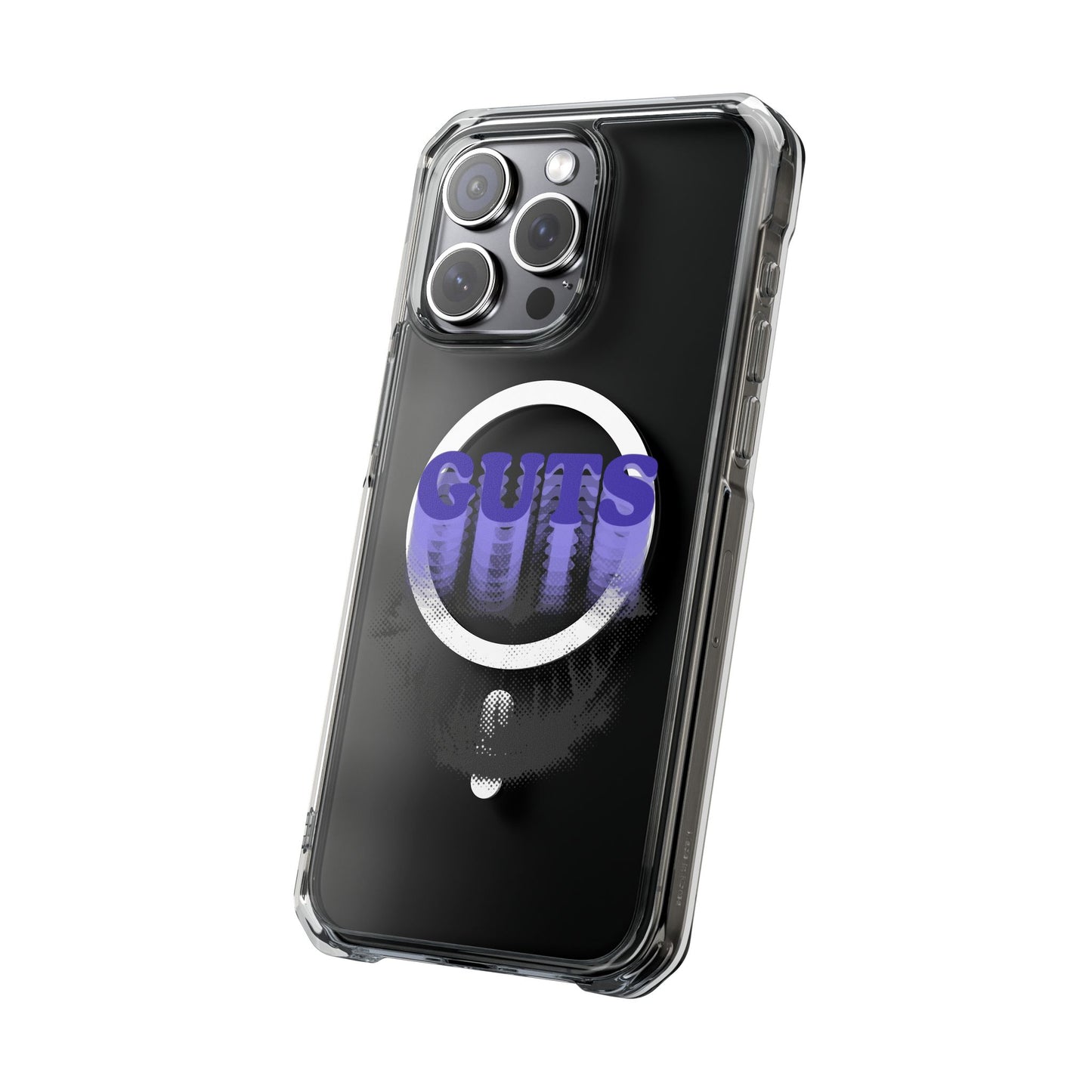 Guts Drip Effect Halftone Magnetic Clear Impact Case