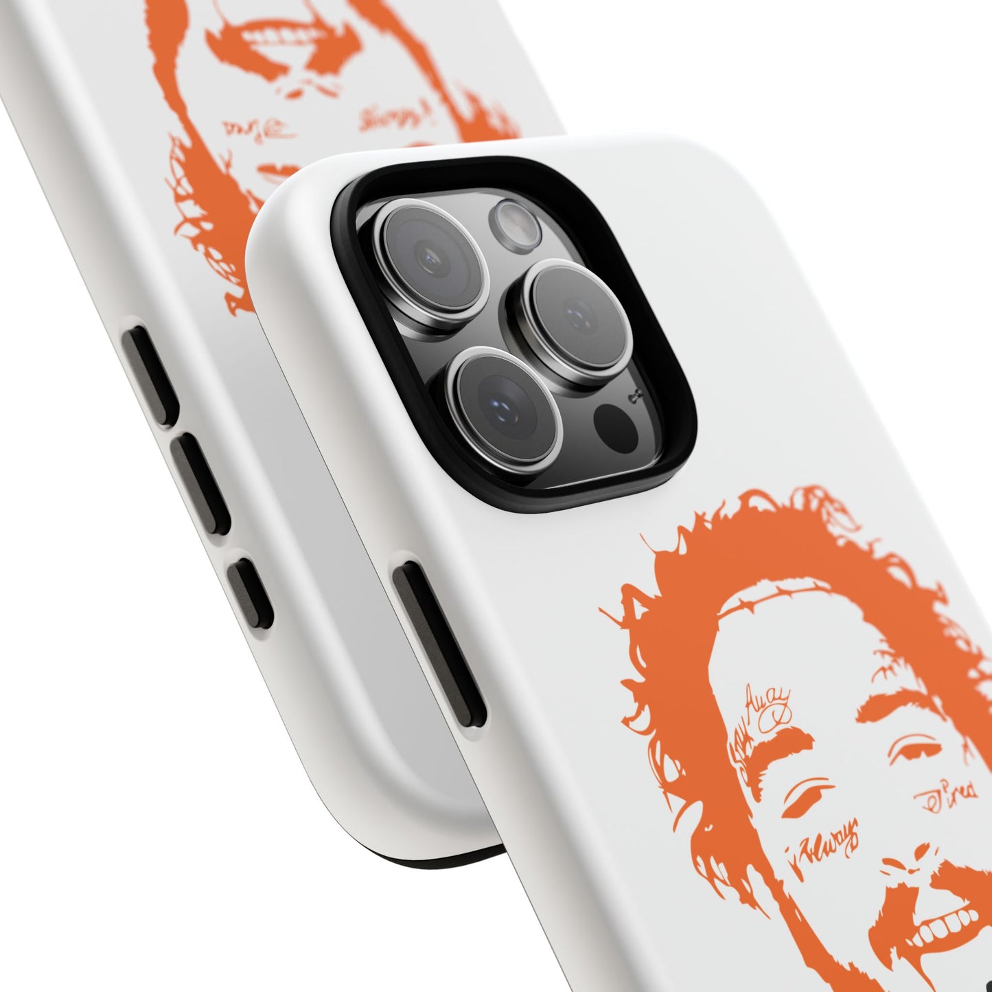 Tough iPhone Case (12–16 Pro Max) – Post Malone Name Design with Picture