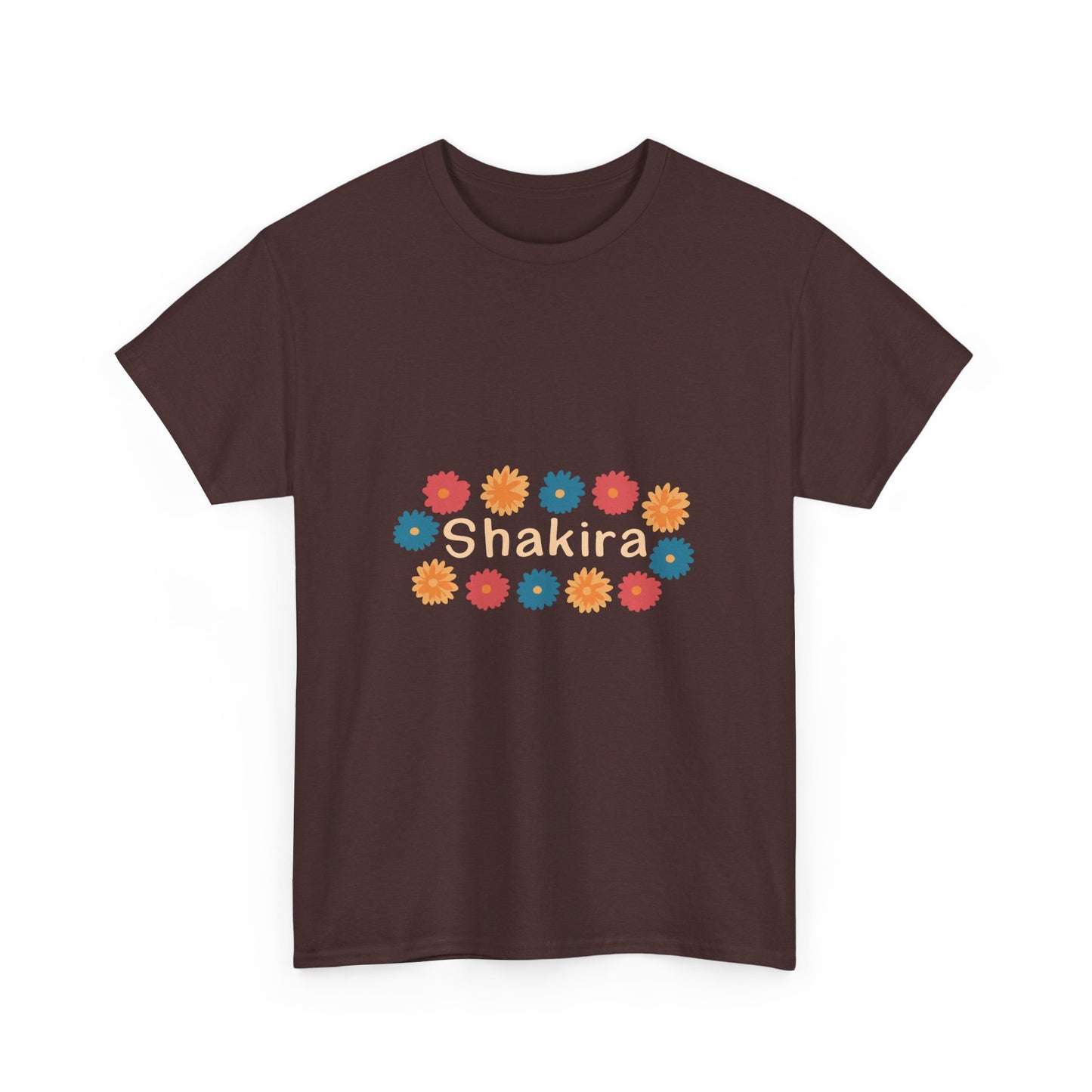 Retro Floral Groove Unisex Heavy cotton tee