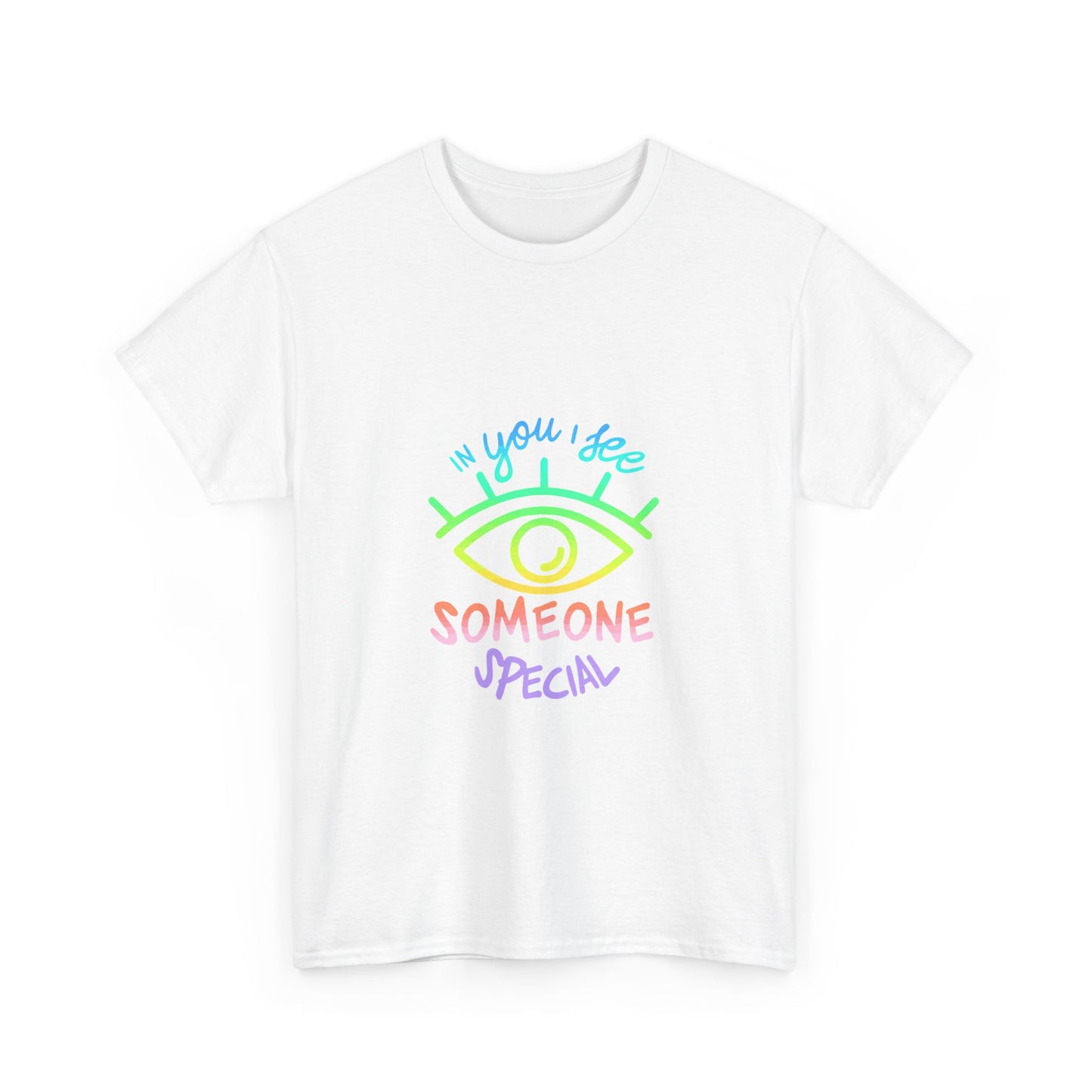 Vibrant Eye and Text Unisex Cotton Tee