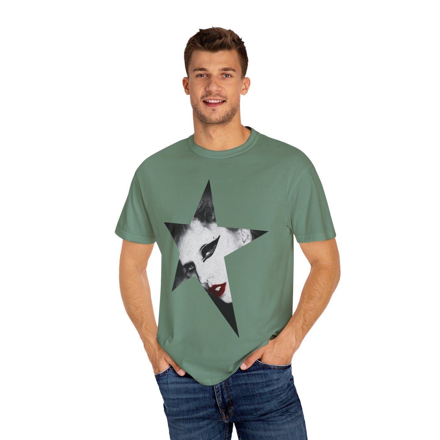 Born This Way Star Face-Unisex Dyed Tshirt