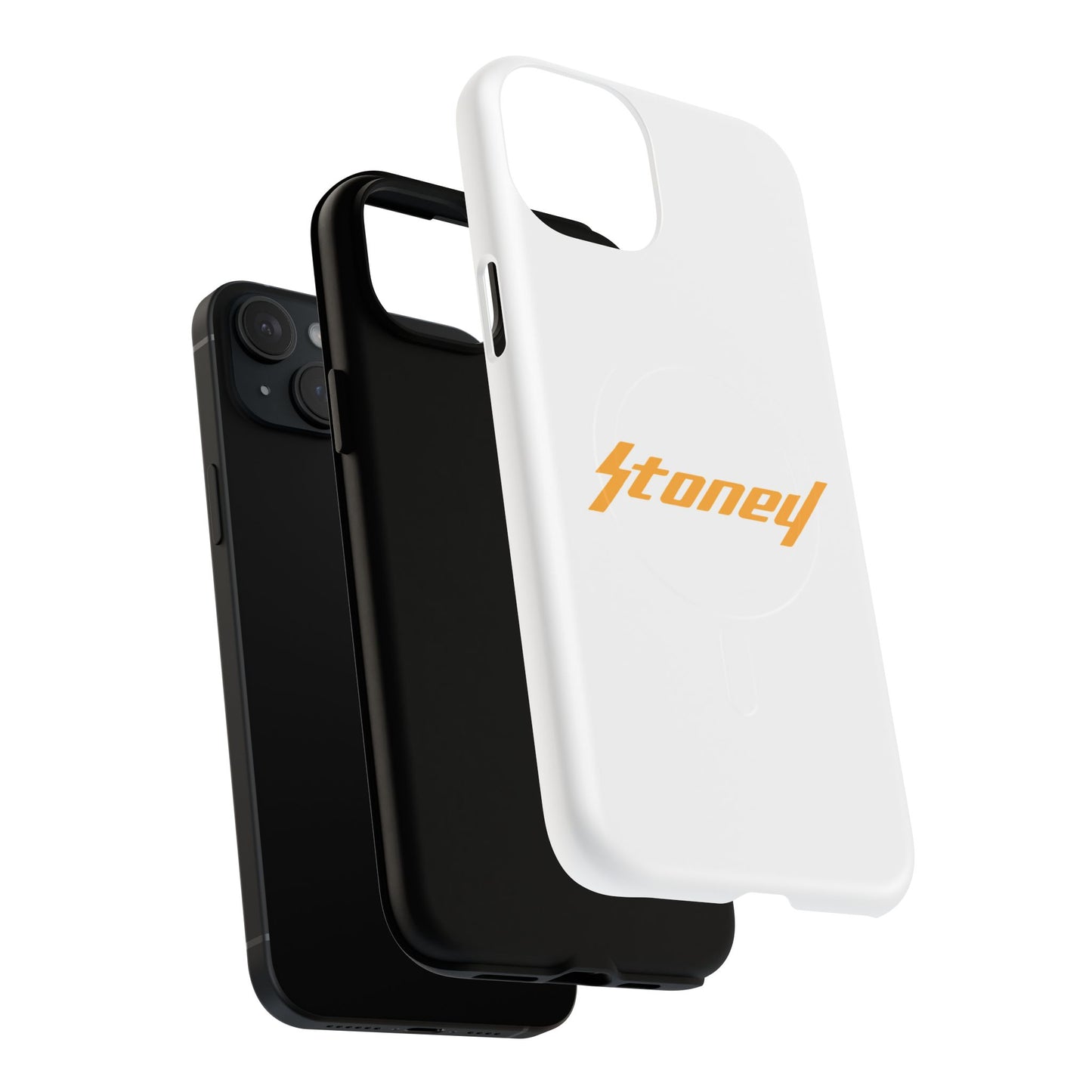 Orange Lightning Text Logo Tough Magnetic Case