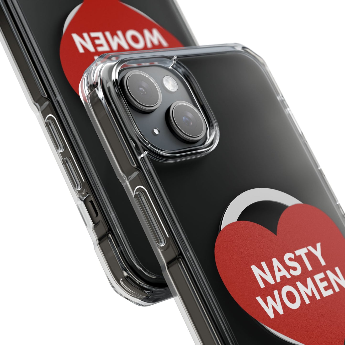 Nasty Women Heart Magnetic Clear Impact cases