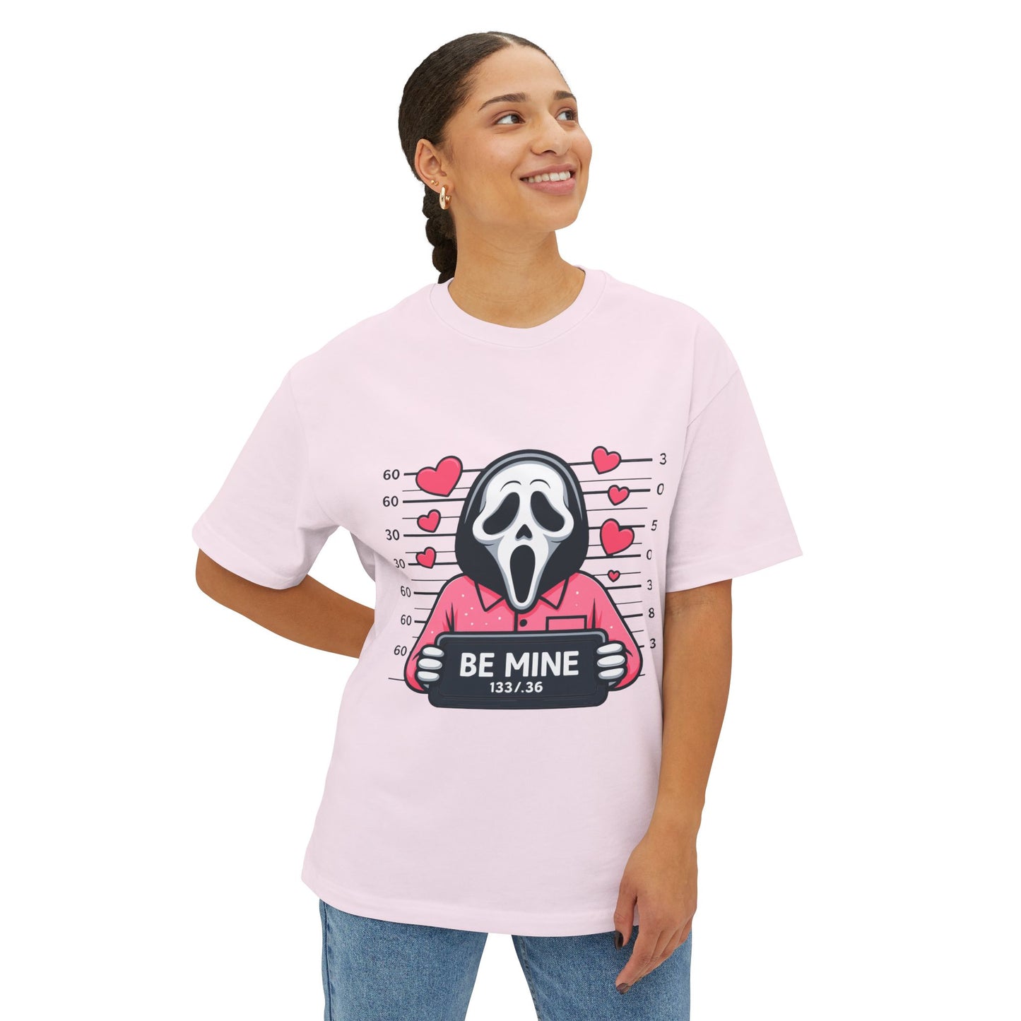 Oversized boxy Tee – Snazzy Be mine Edition