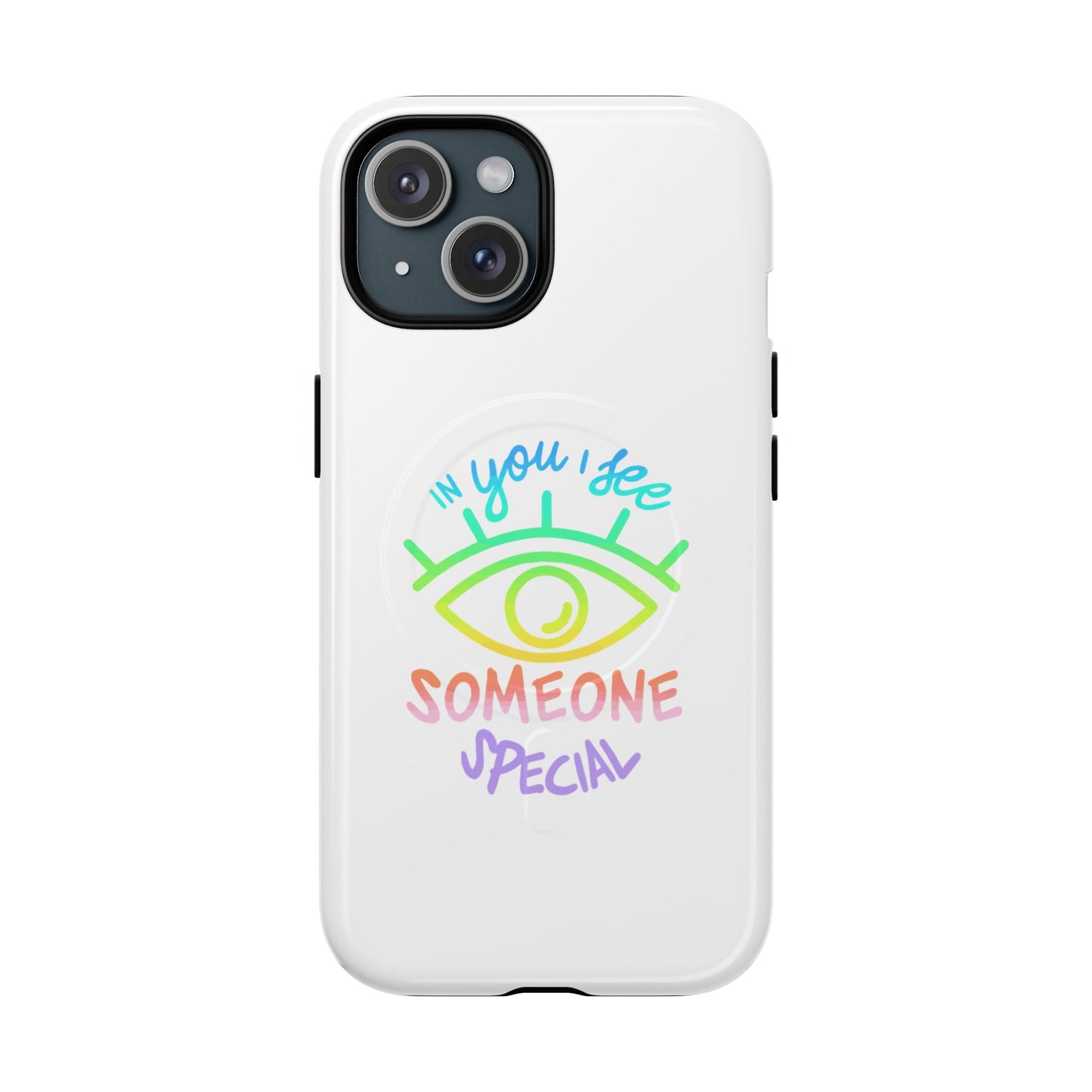 Vibrant Eye and Text Tough Magnetic Case