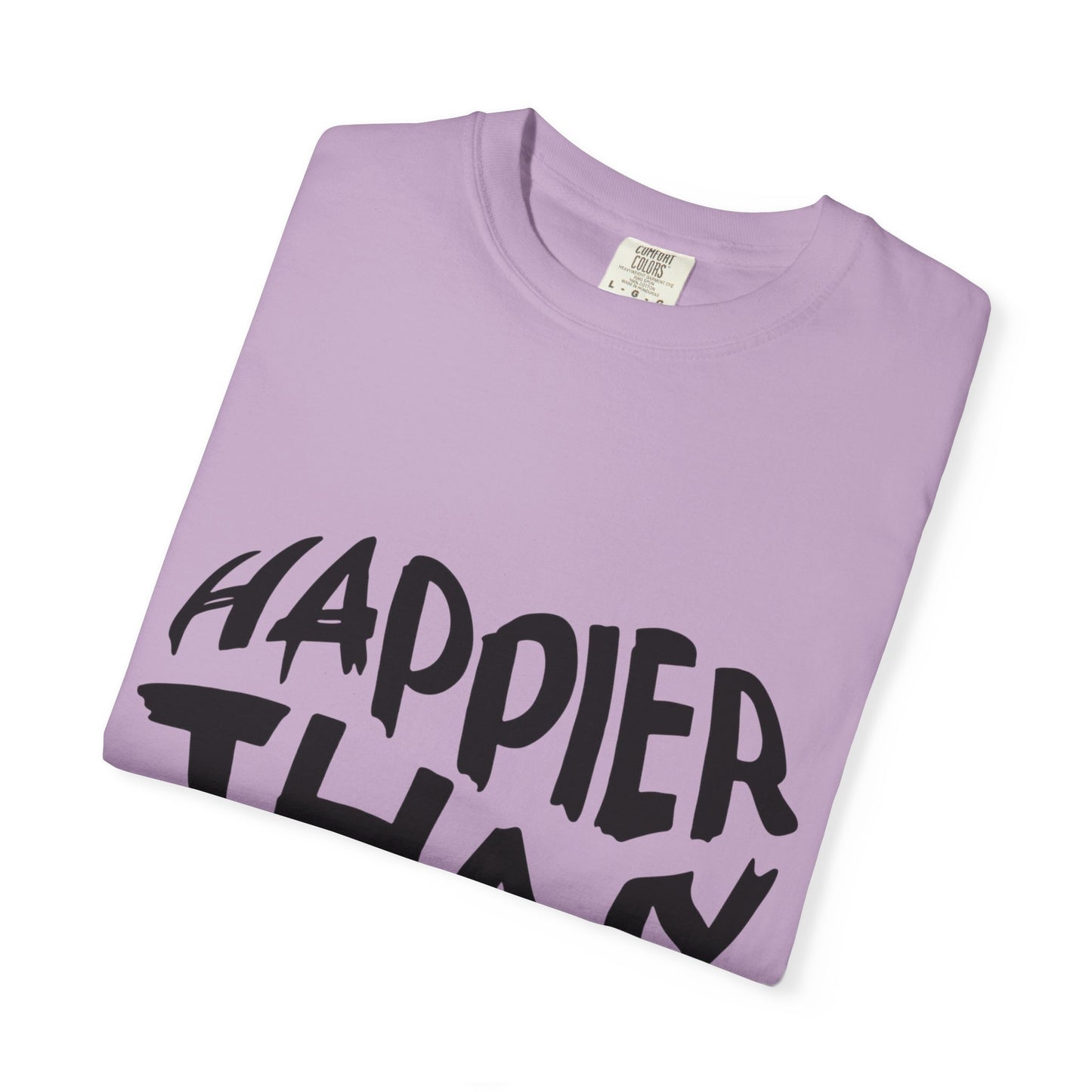 Happier Heart Lettering Unisex Dyed T-shirt