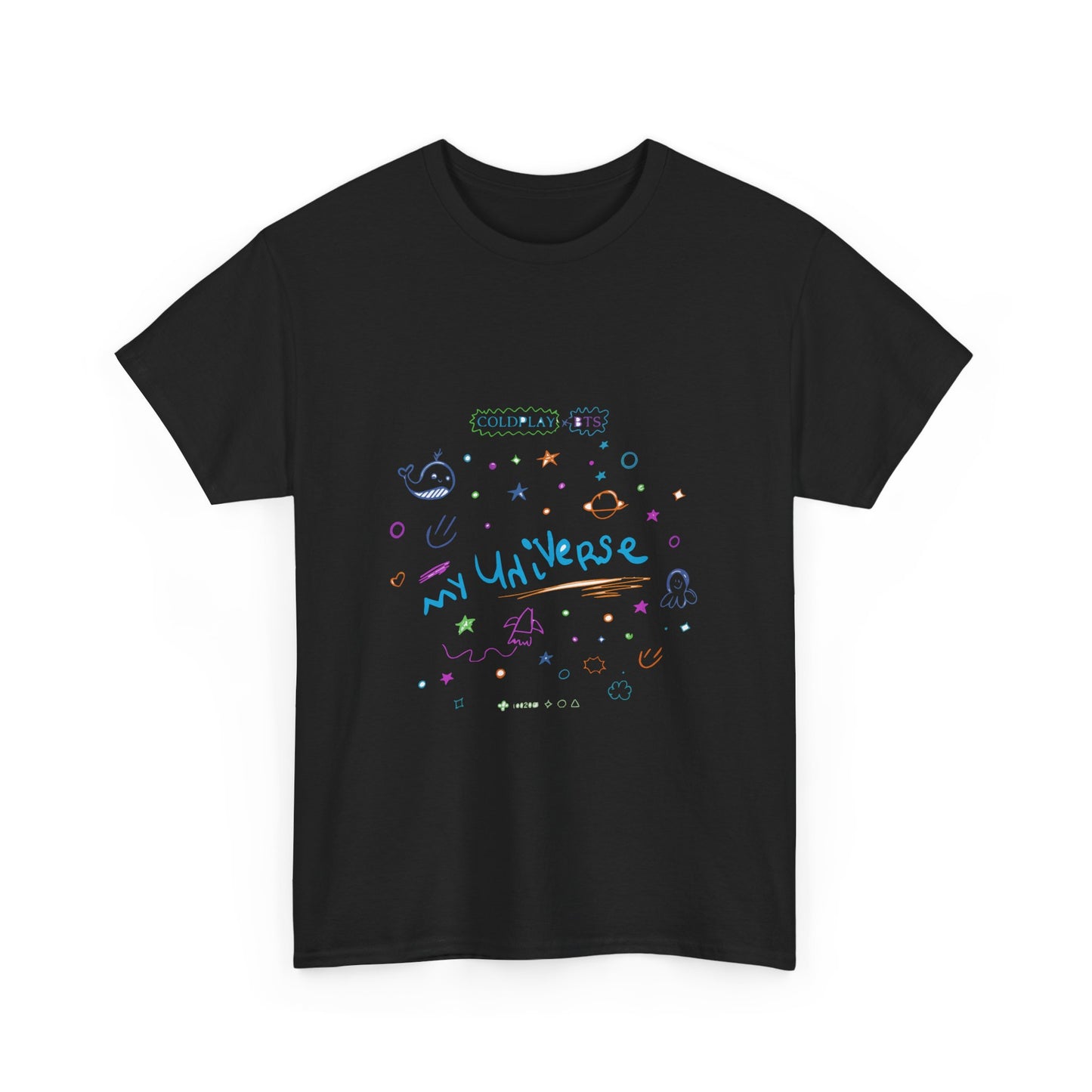 Neon Space Doodles Unisex Cotton Tee