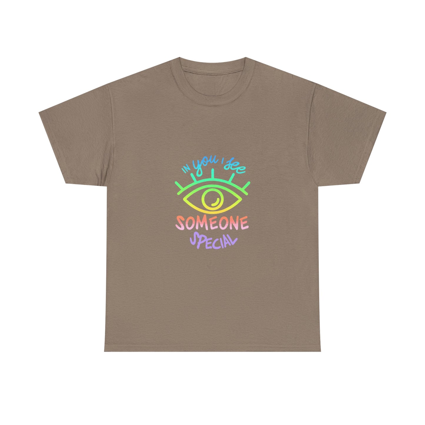 Vibrant Eye and Text Unisex Cotton Tee