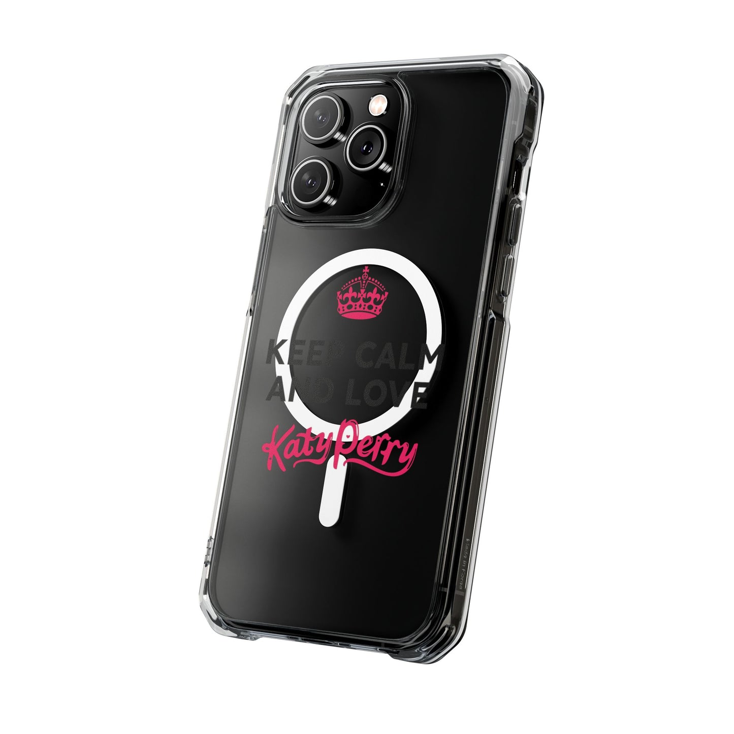Crown over Katy Perry Signature” Magnetic Clear Impact cases