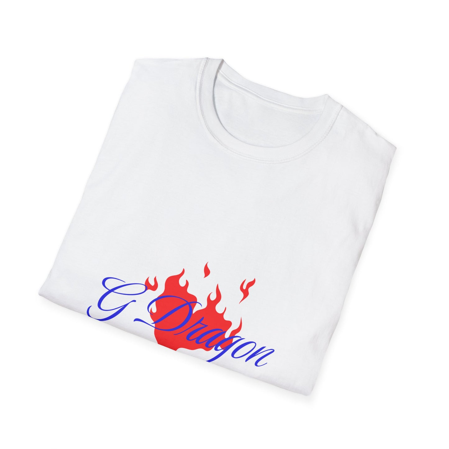 Heart on Fire Bold Script Unisex Softstyle Tee