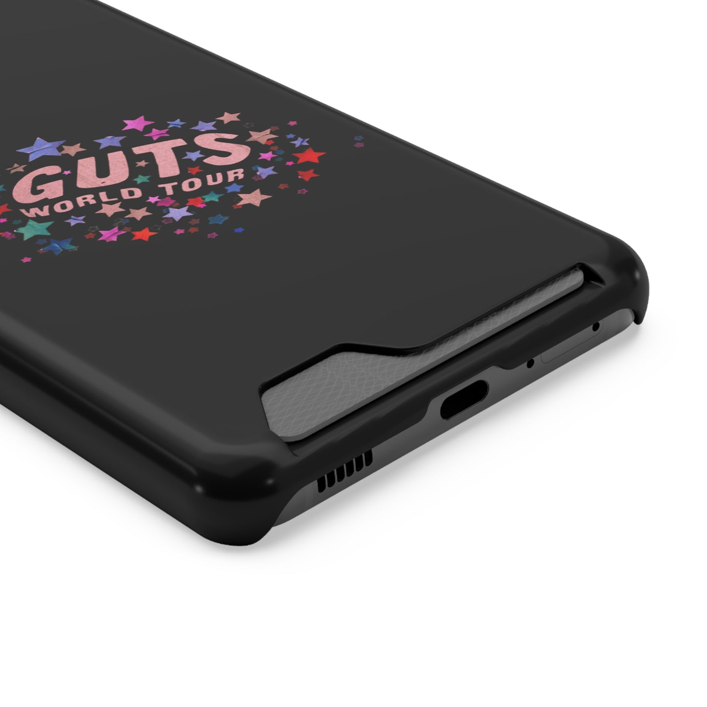 Phone Case + Card Holder For Samsung S21 to S22 – Olivia Rodrigo Guts World Tour | Black Edition