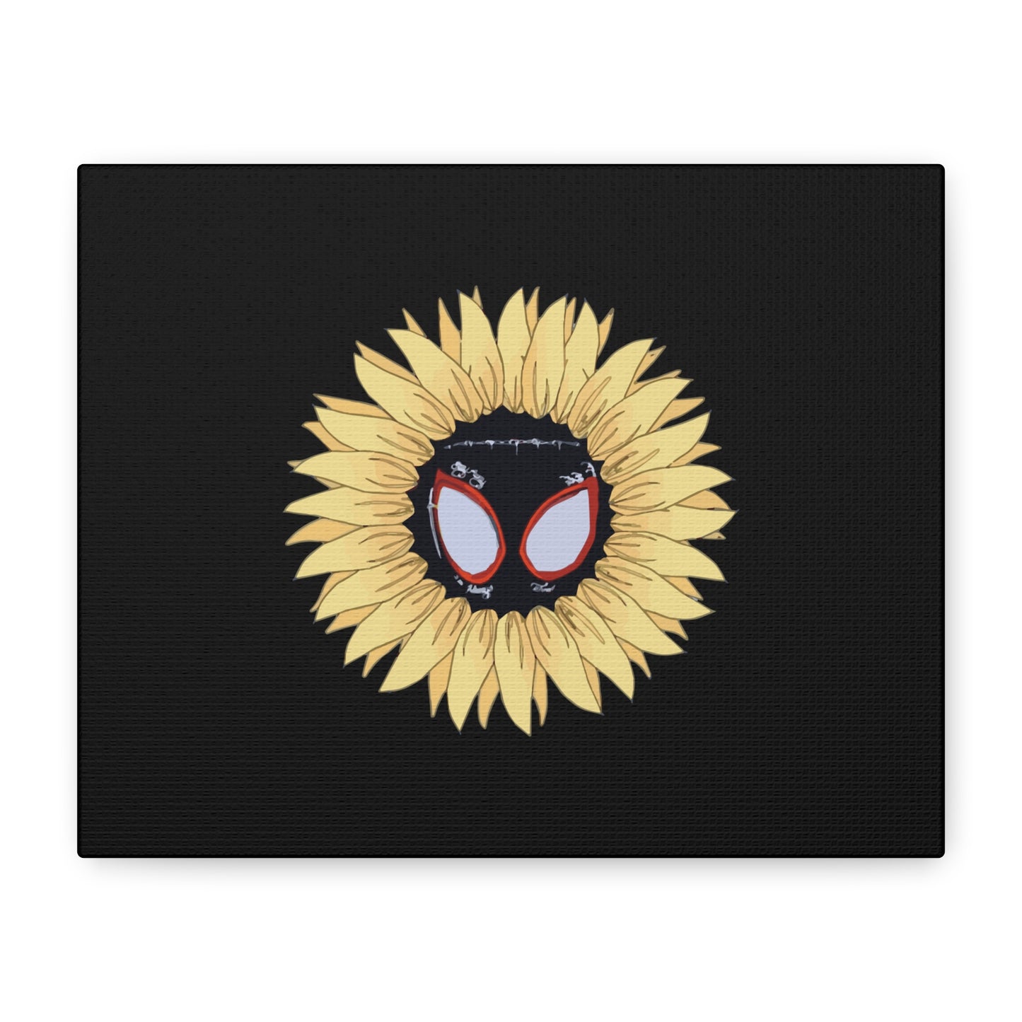 Sunflower Mask Illustration Canvas